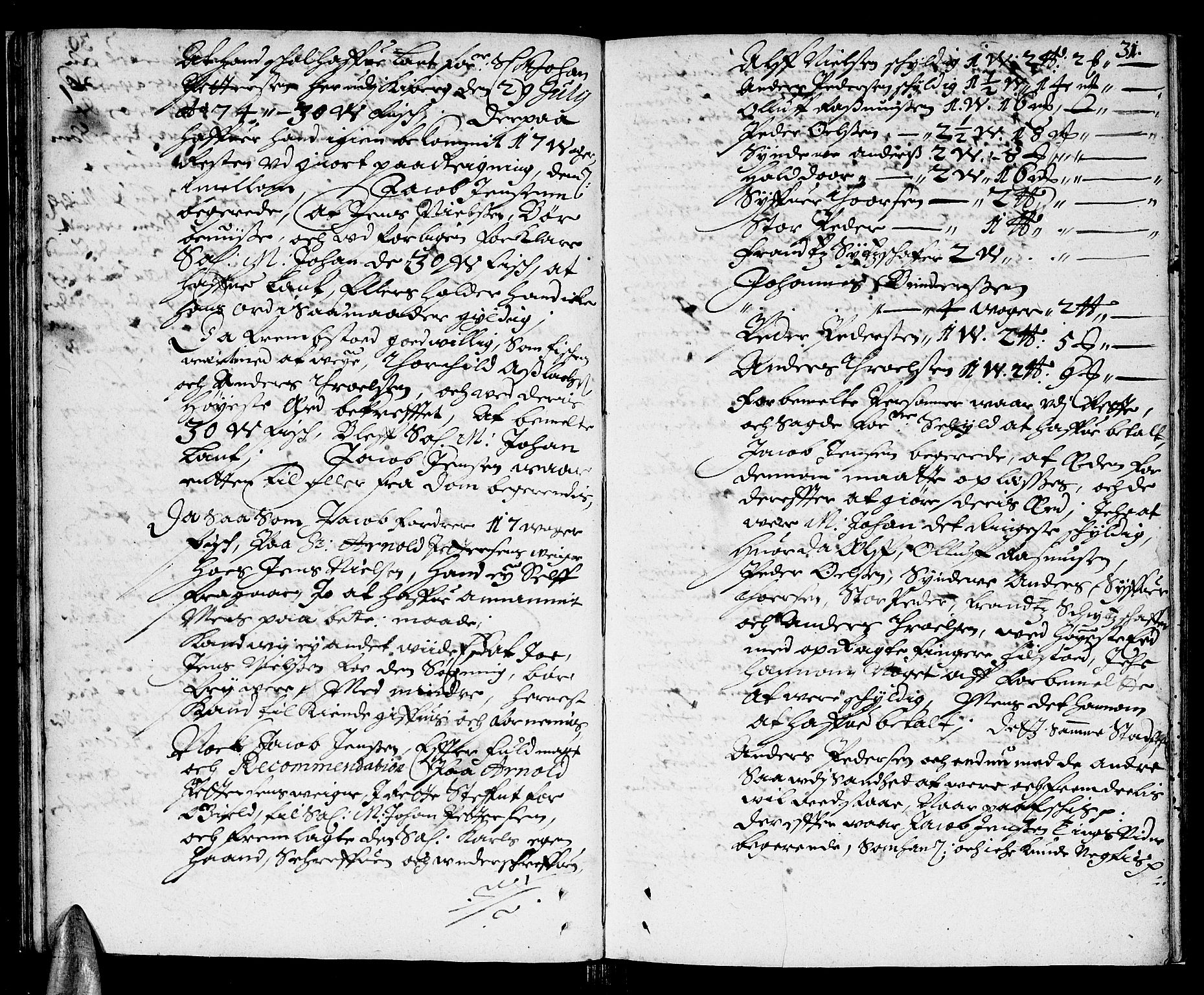 Finnmark sorenskriveri, AV/SATØ-S-0053/F/Fa/L0016: Justisprotokoller, 1678-1679, p. 30b-31a