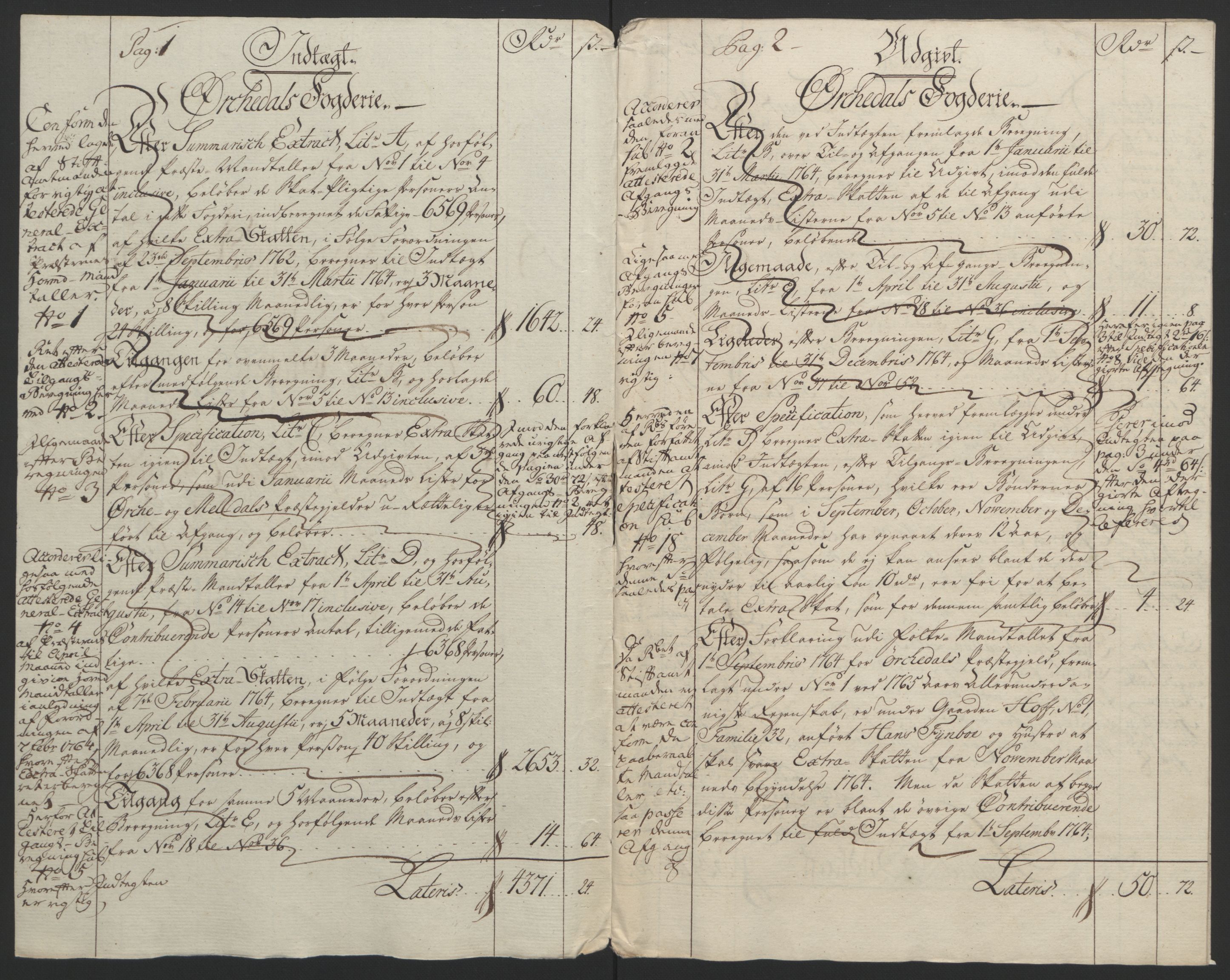 Rentekammeret inntil 1814, Reviderte regnskaper, Fogderegnskap, RA/EA-4092/R60/L4094: Ekstraskatten Orkdal og Gauldal, 1762-1765, p. 129