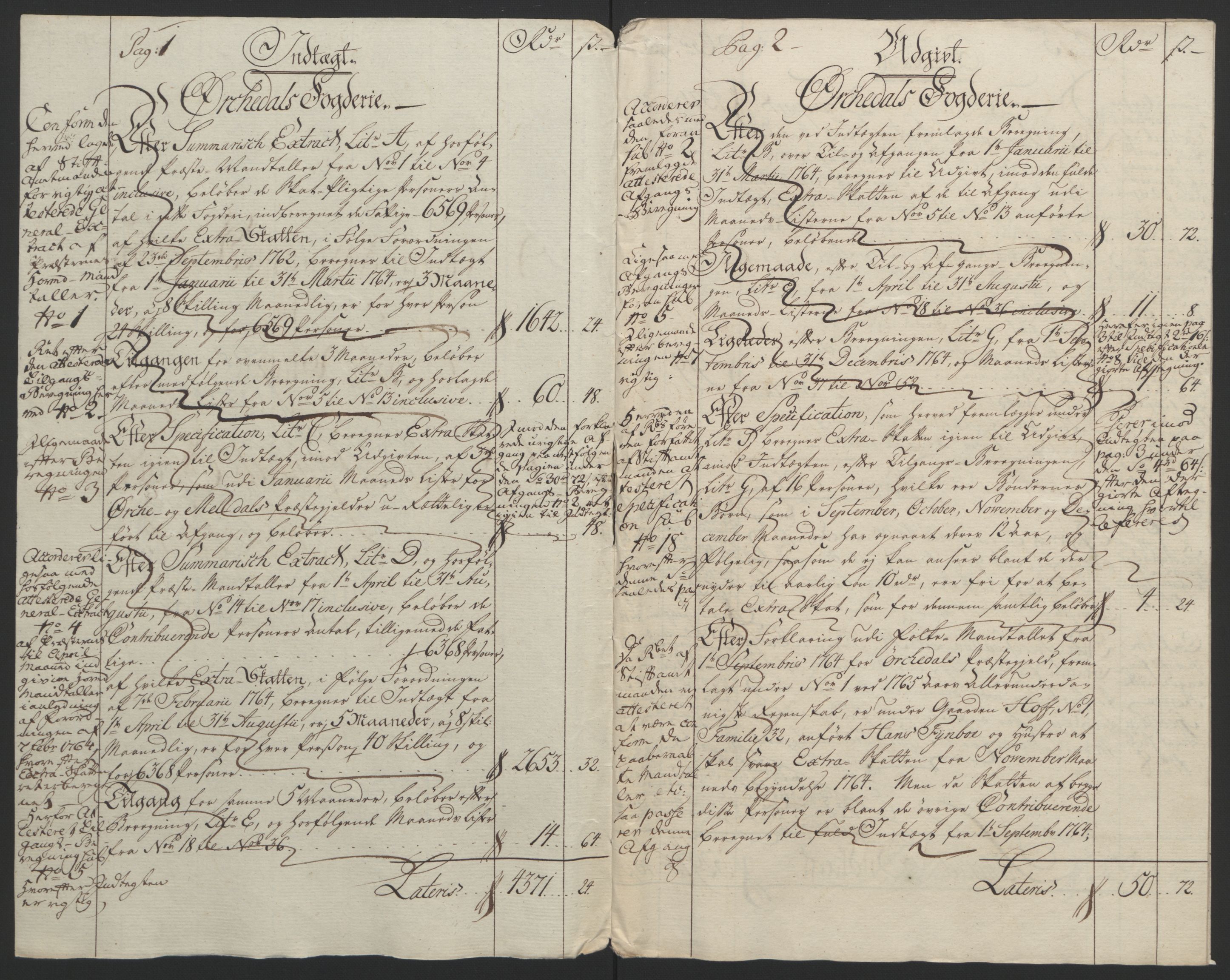 Rentekammeret inntil 1814, Reviderte regnskaper, Fogderegnskap, AV/RA-EA-4092/R60/L4094: Ekstraskatten Orkdal og Gauldal, 1762-1765, p. 129