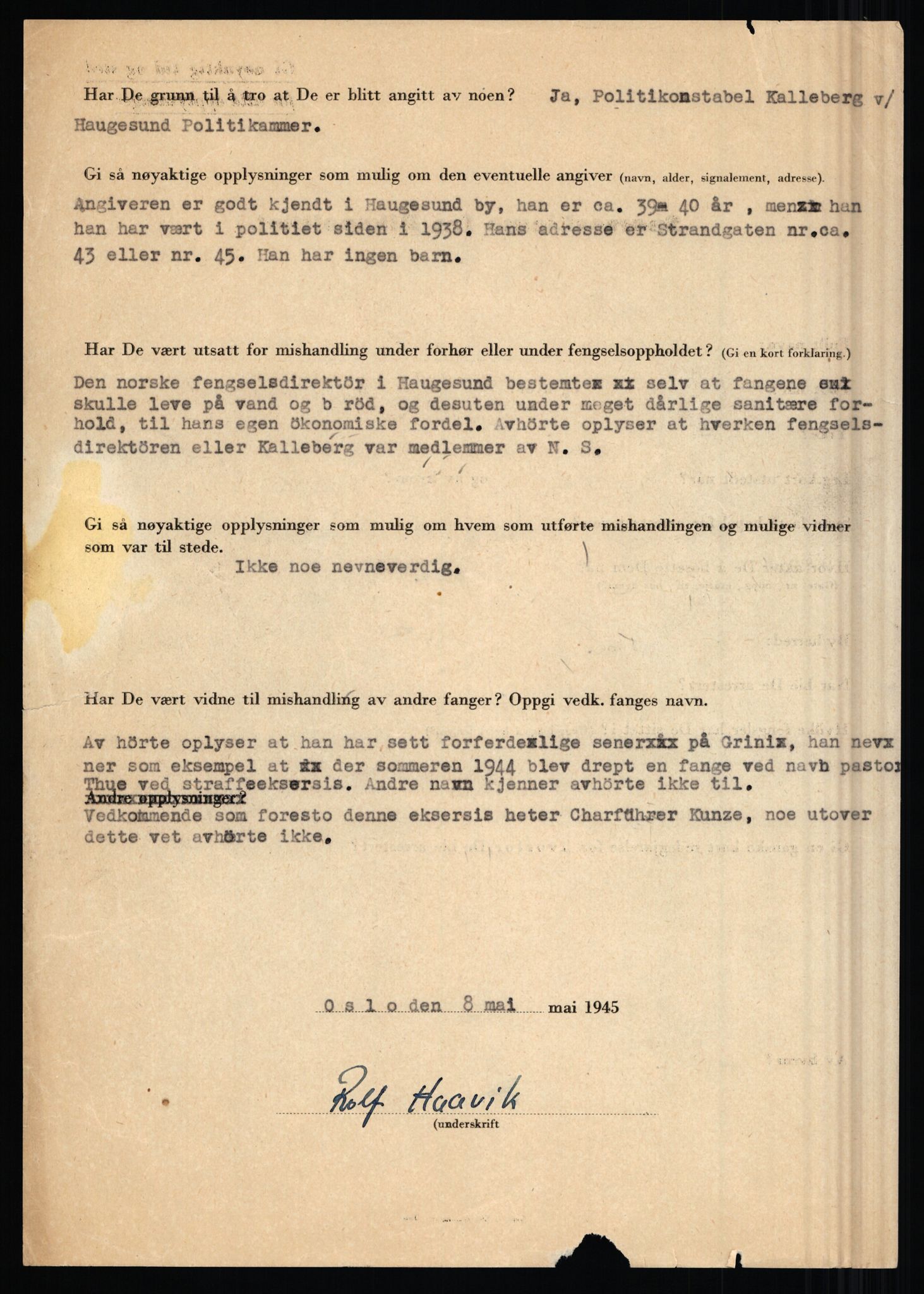 Rikspolitisjefen, AV/RA-S-1560/L/L0007: Heen, Erik C. - Iversen, Trygve, 1940-1945, p. 1072
