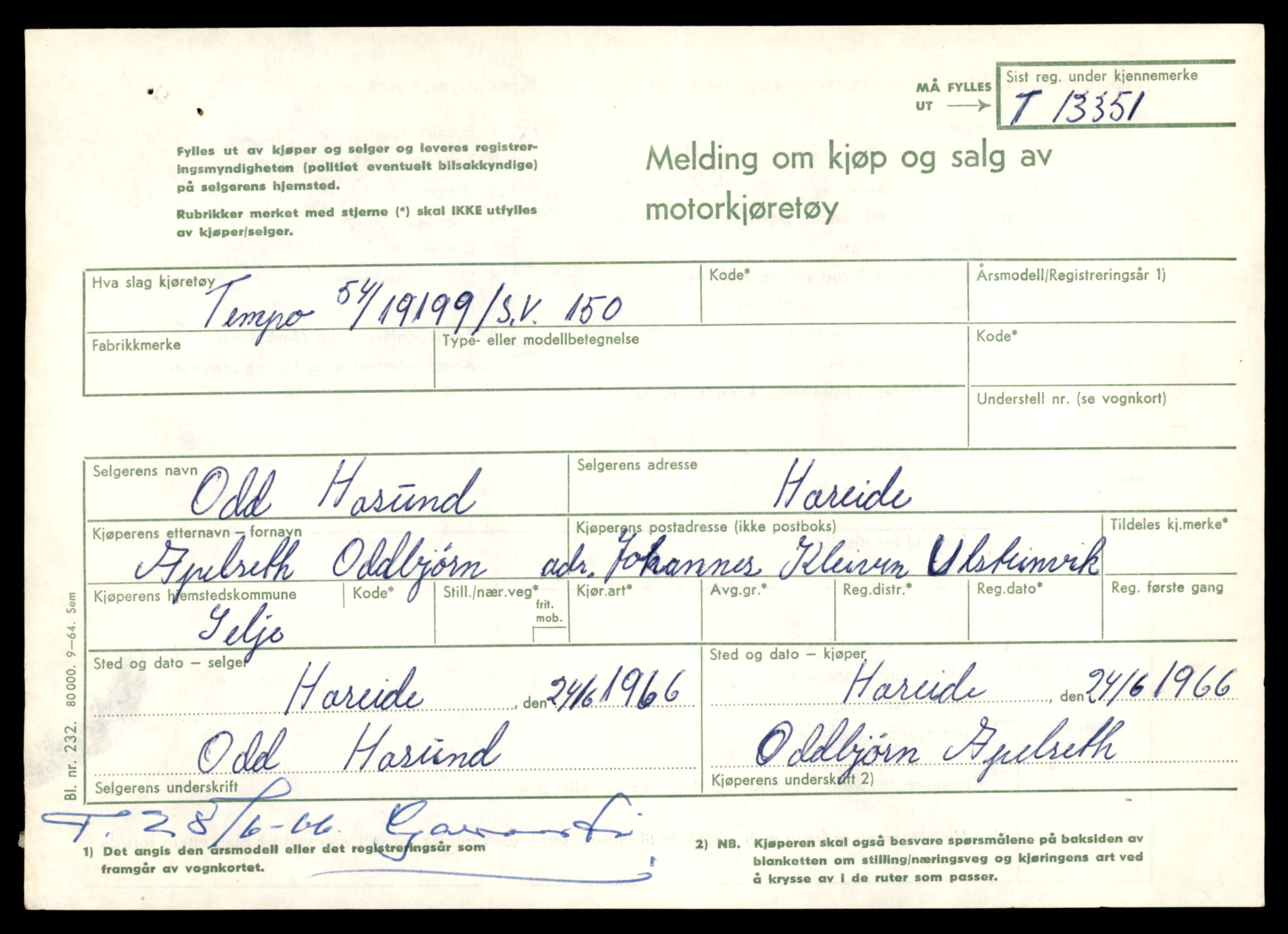 Møre og Romsdal vegkontor - Ålesund trafikkstasjon, AV/SAT-A-4099/F/Fe/L0038: Registreringskort for kjøretøy T 13180 - T 13360, 1927-1998, p. 2873