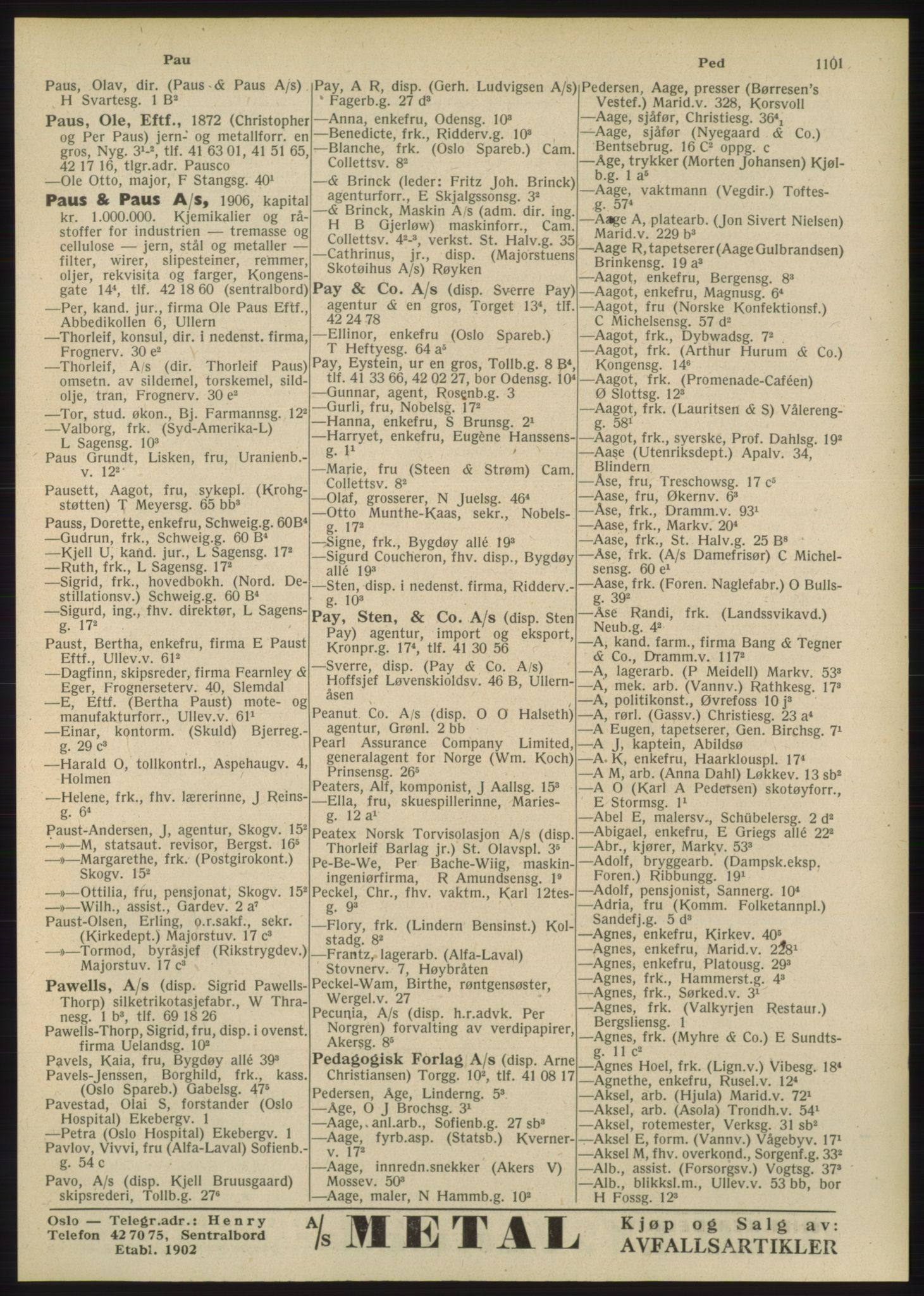 Kristiania/Oslo adressebok, PUBL/-, 1948, p. 1101