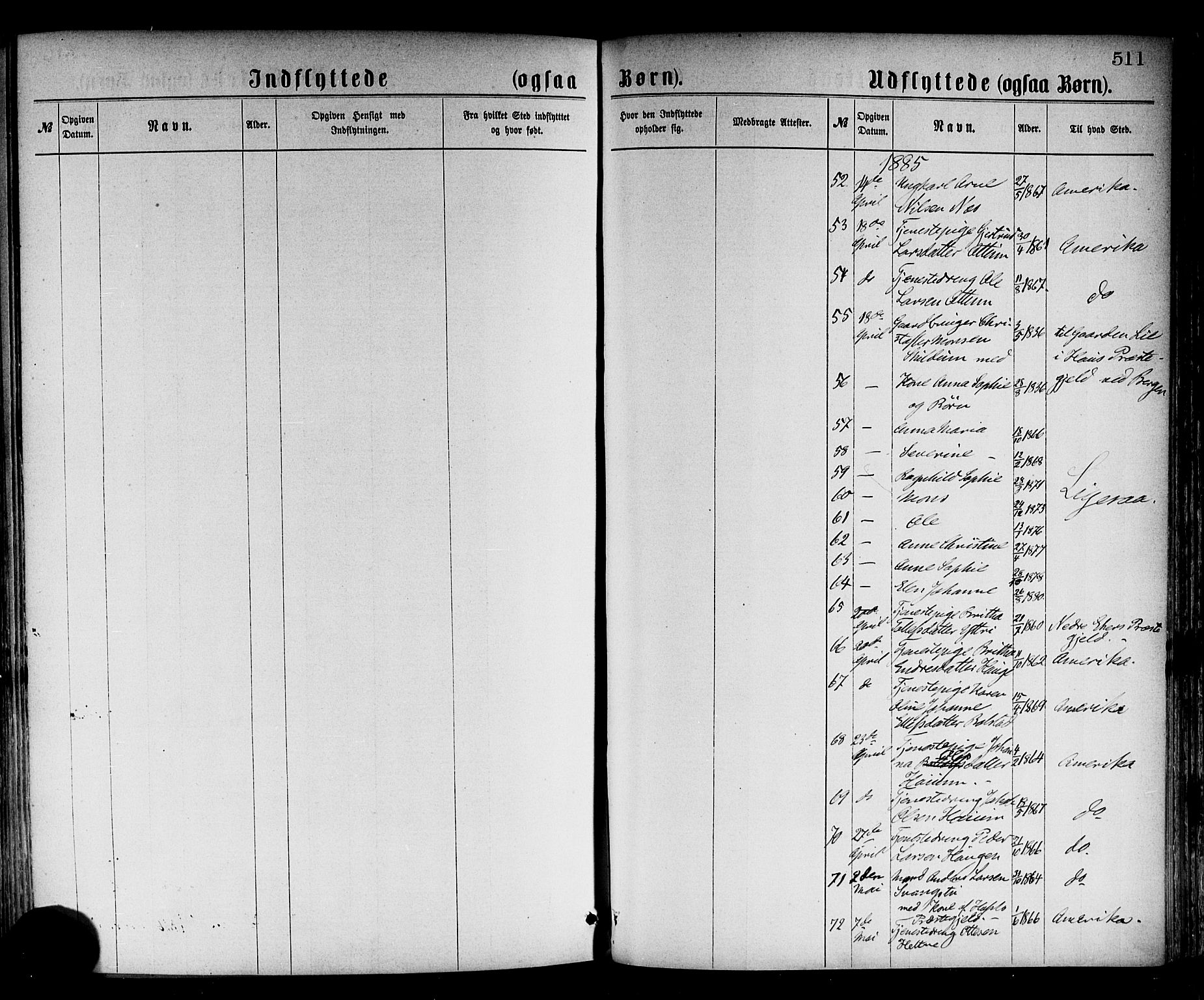 Luster sokneprestembete, SAB/A-81101/H/Haa/Haaa/L0010: Parish register (official) no. A 10, 1871-1886, p. 511