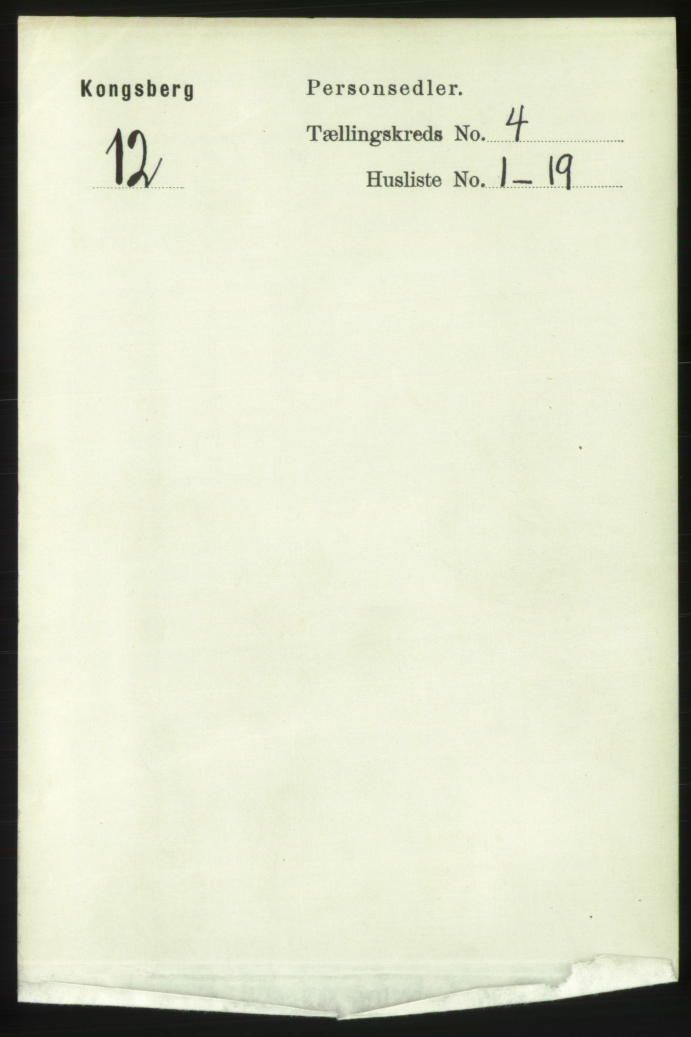 RA, 1891 census for 0604 Kongsberg, 1891, p. 3502