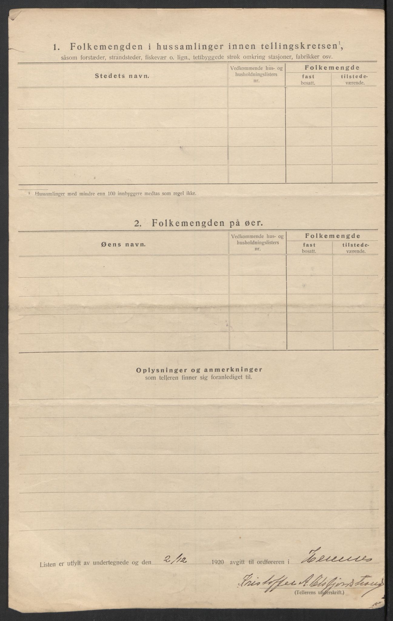 SAT, 1920 census for Hemnes, 1920, p. 27