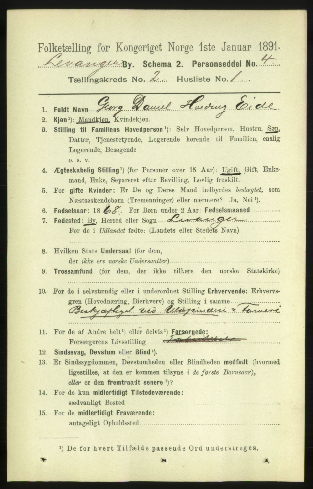 RA, 1891 census for 1701 Levanger, 1891, p. 512