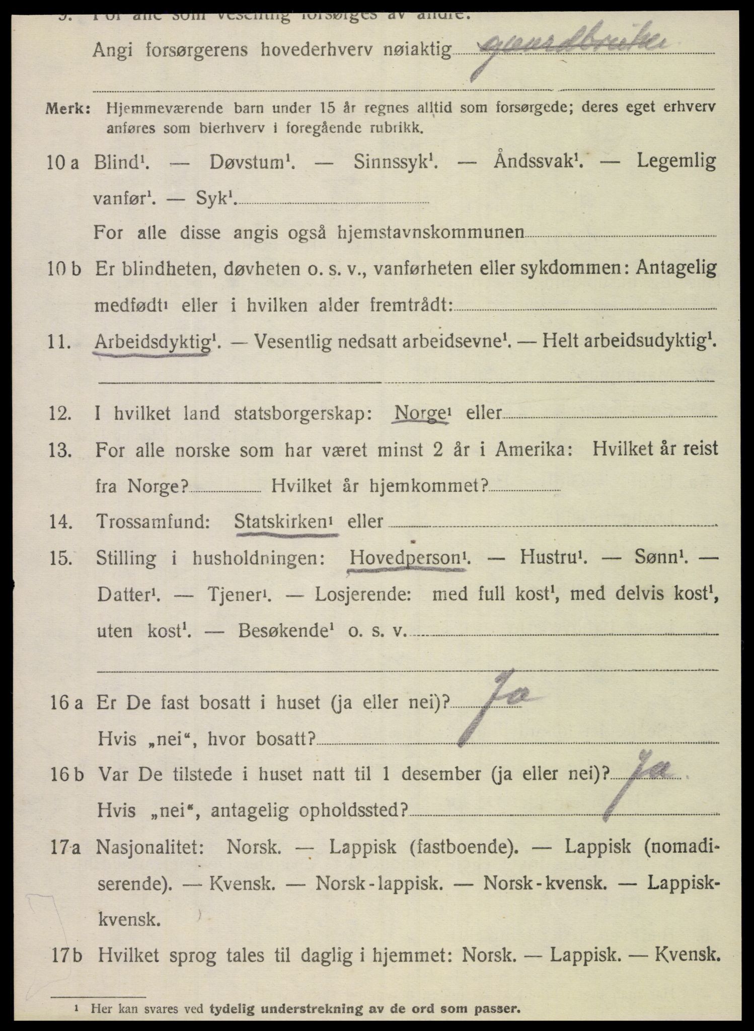 SAT, 1920 census for Dønnes, 1920, p. 2875