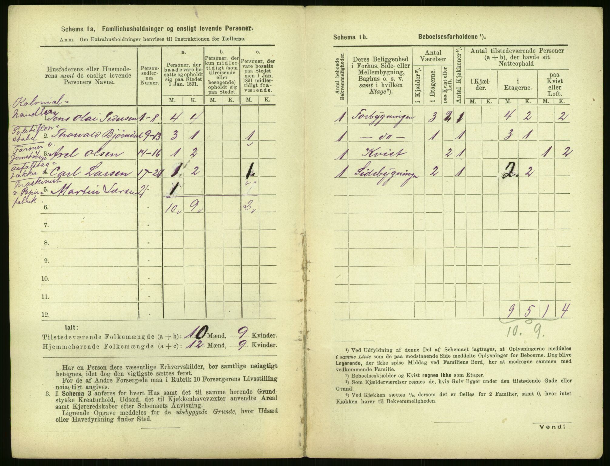 RA, 1891 census for 0301 Kristiania, 1891, p. 157125