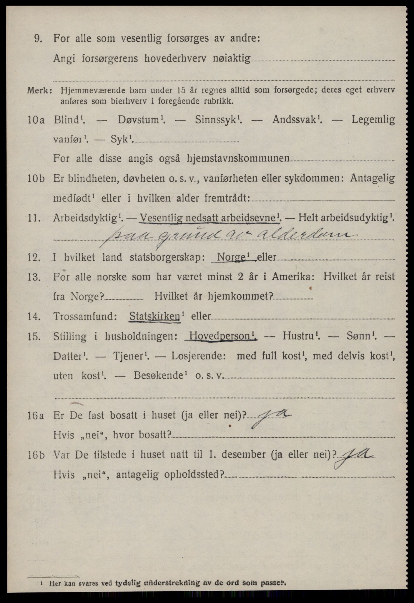 SAT, 1920 census for Nesset, 1920, p. 987