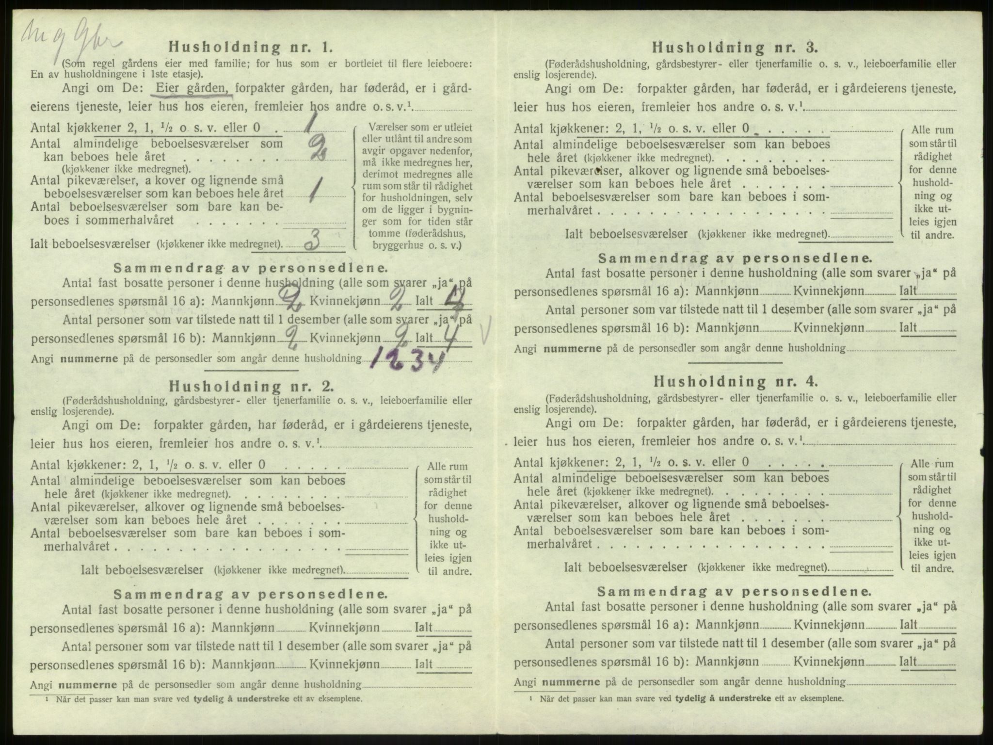 SAB, 1920 census for Nord-Vågsøy, 1920, p. 375