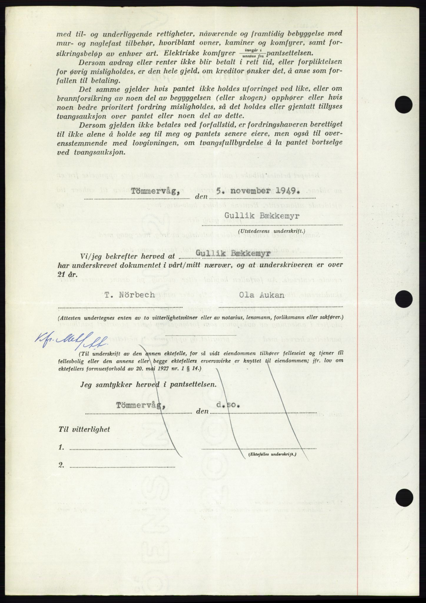 Nordmøre sorenskriveri, AV/SAT-A-4132/1/2/2Ca: Mortgage book no. B103, 1949-1950, Diary no: : 3784/1949