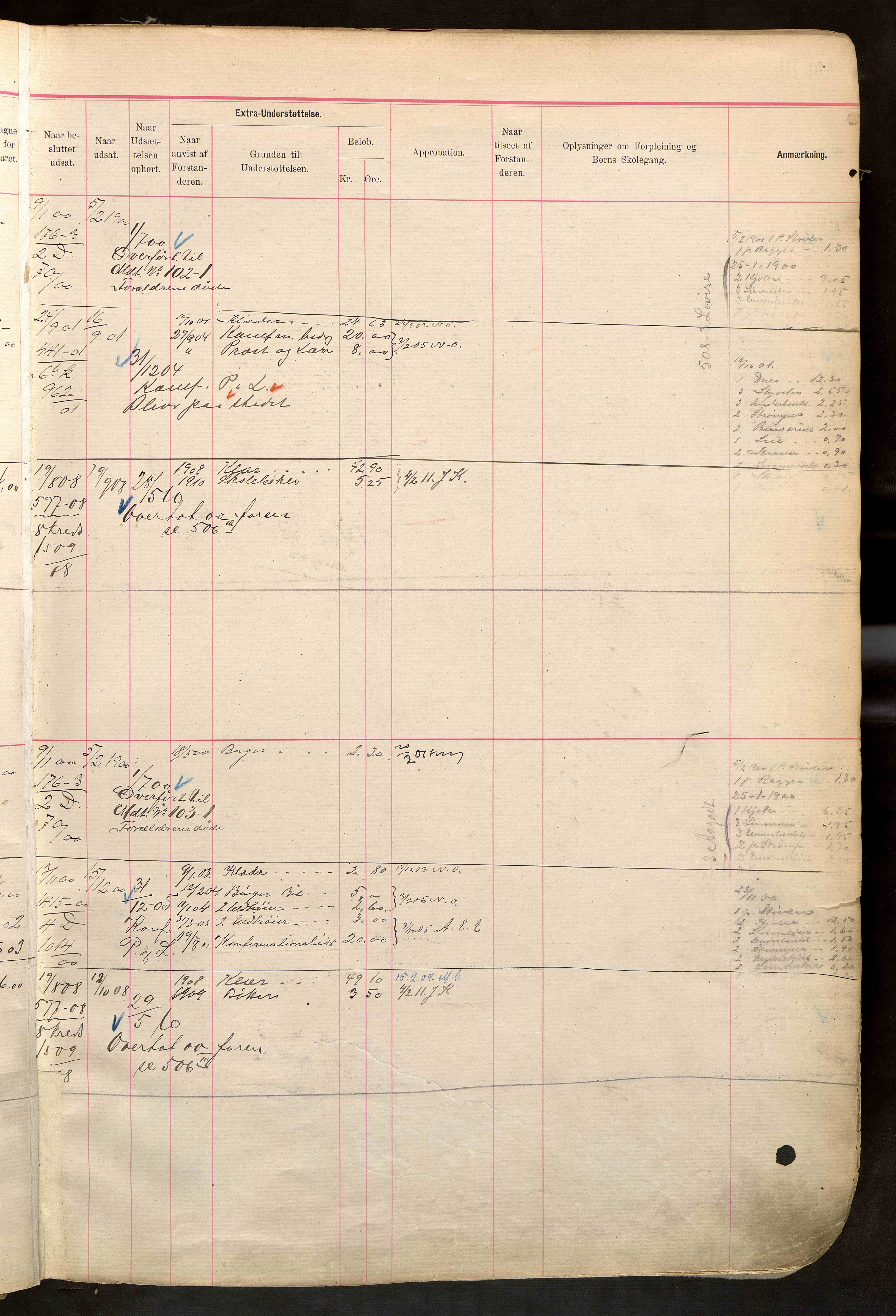 Fattigvesenet, OBA/A-20045/H/Hd/L0006: Manntallsprotokoll. Mnr. 501-1000, 1897-1910, p. 12