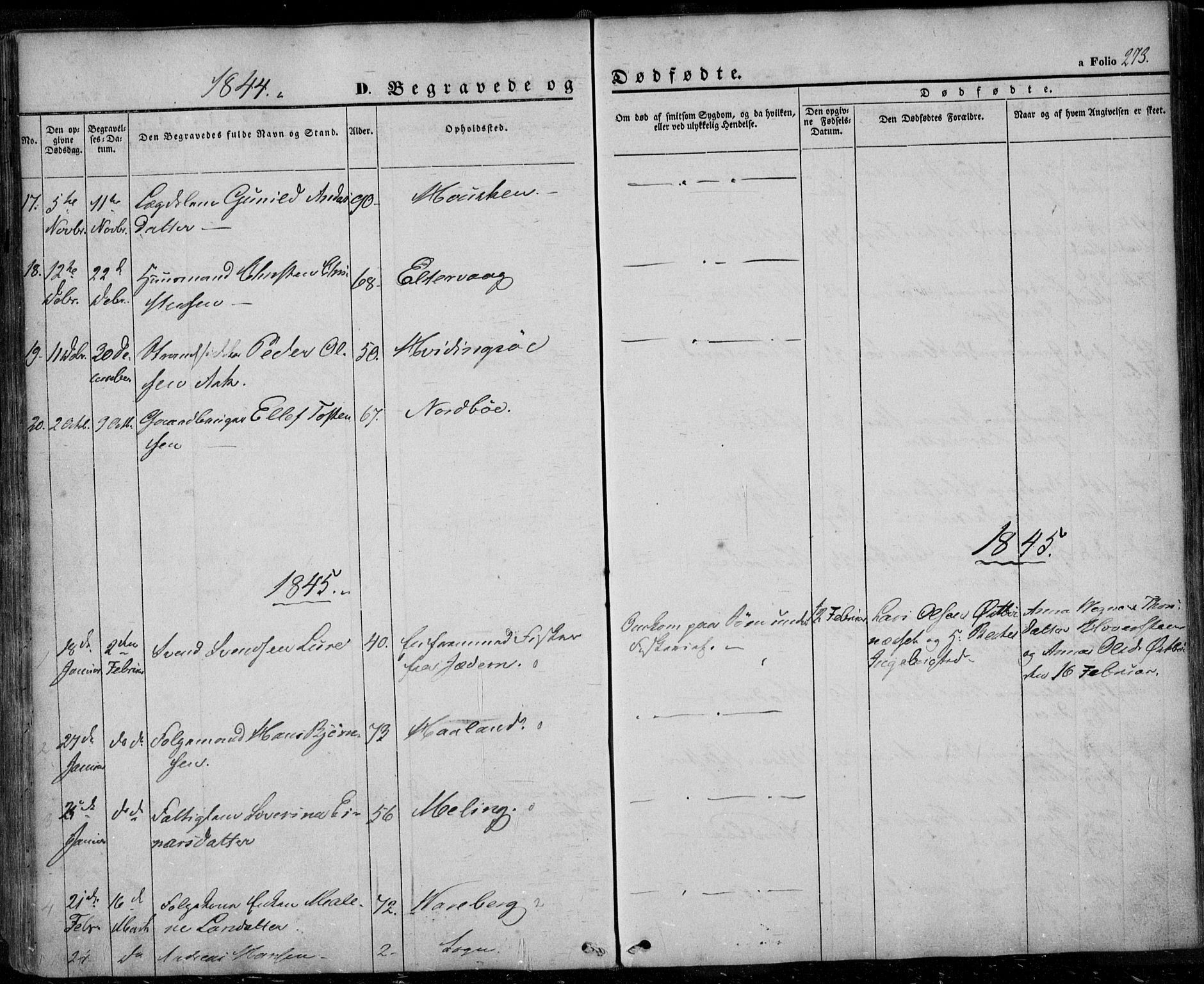 Rennesøy sokneprestkontor, SAST/A -101827/H/Ha/Haa/L0005: Parish register (official) no. A 5, 1838-1859, p. 273
