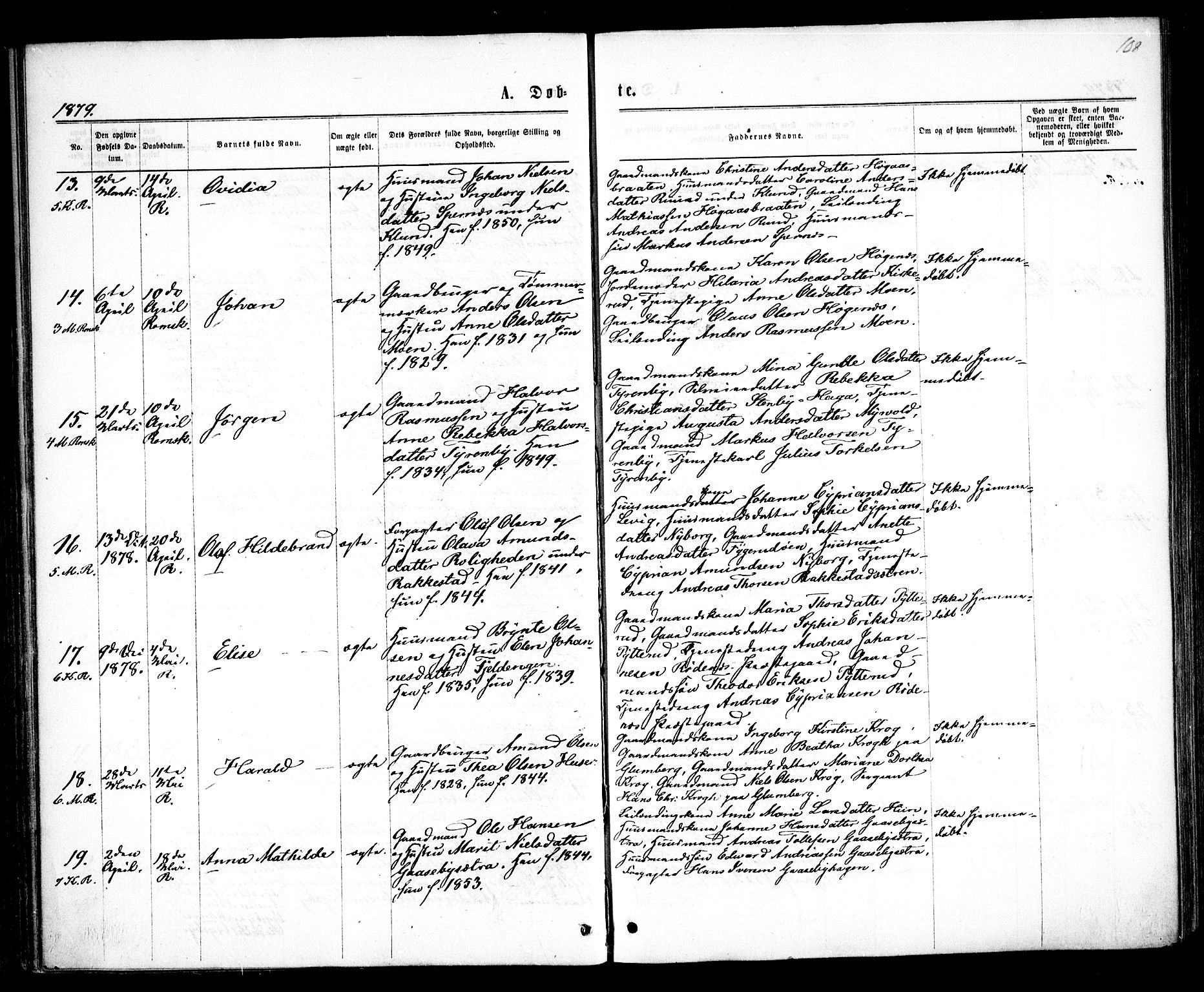 Rødenes prestekontor Kirkebøker, AV/SAO-A-2005/F/Fa/L0008: Parish register (official) no. I 8, 1869-1879, p. 108