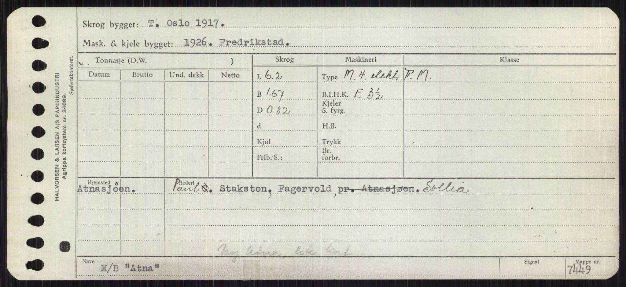 Sjøfartsdirektoratet med forløpere, Skipsmålingen, AV/RA-S-1627/H/Ha/L0001/0001: Fartøy, A-Eig / Fartøy A-Bjøn, p. 497