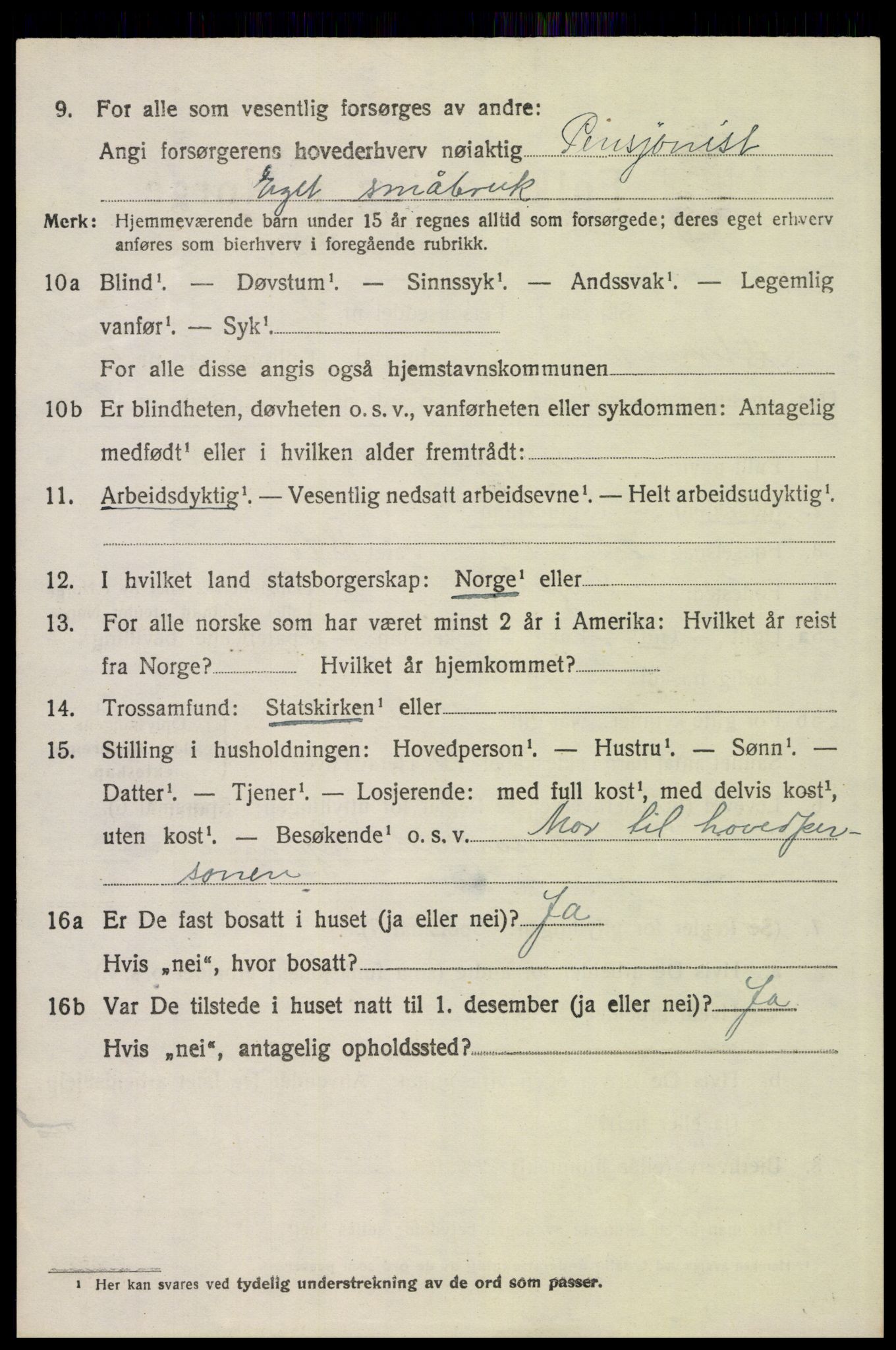 SAH, 1920 census for Åmot, 1920, p. 9630