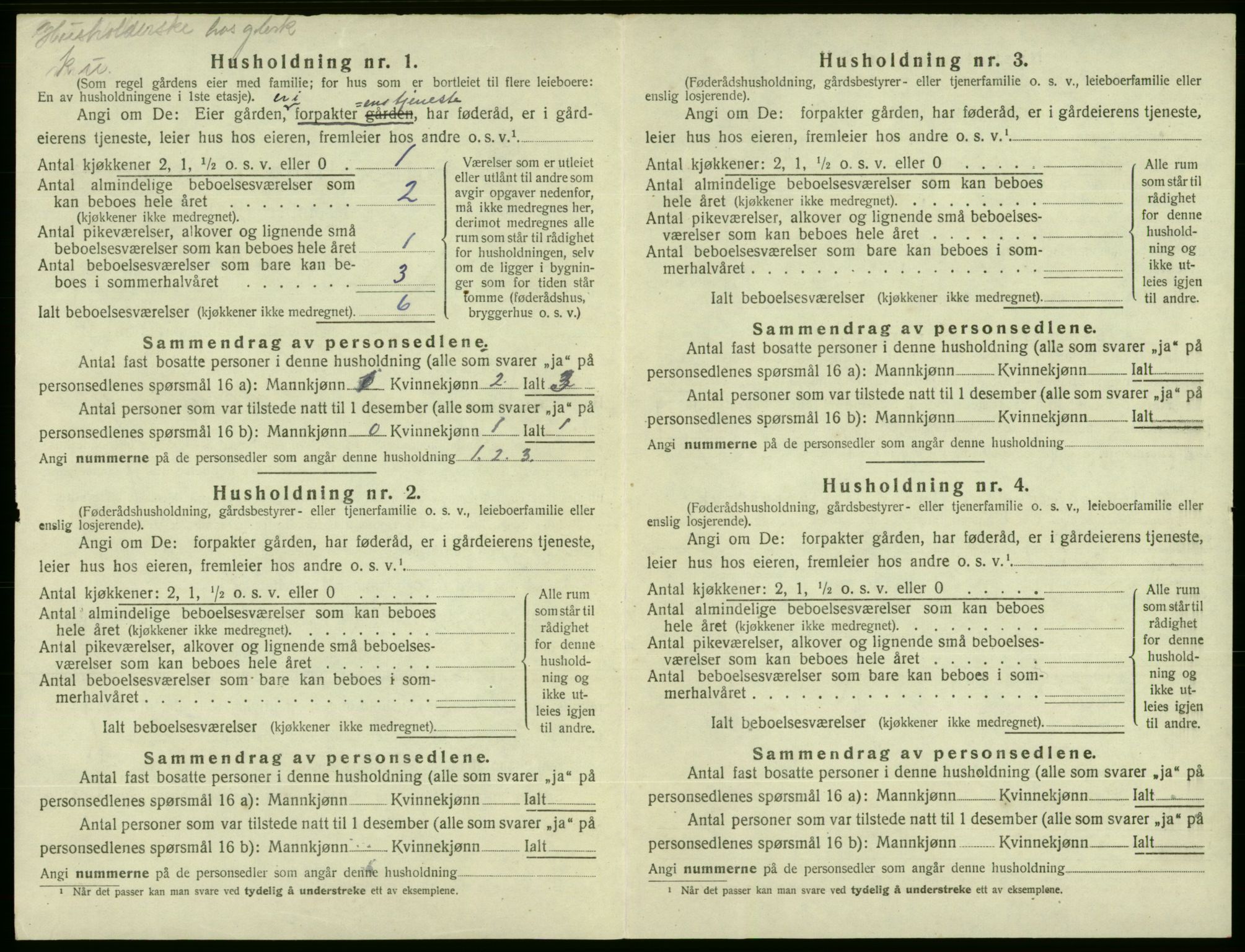 SAB, 1920 census for Etne, 1920, p. 267