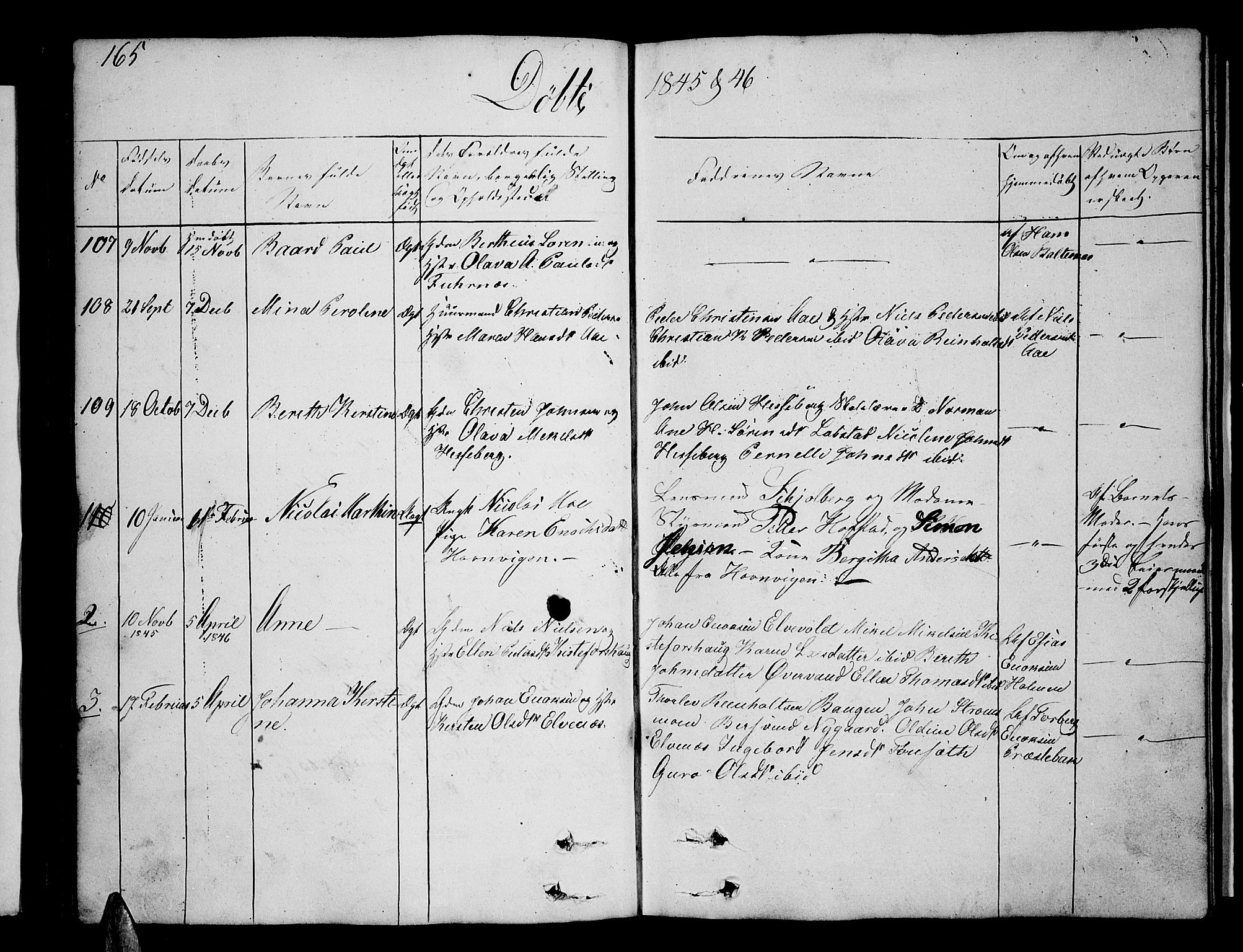 Ibestad sokneprestembete, SATØ/S-0077/H/Ha/Hab/L0003klokker: Parish register (copy) no. 3, 1833-1852, p. 165