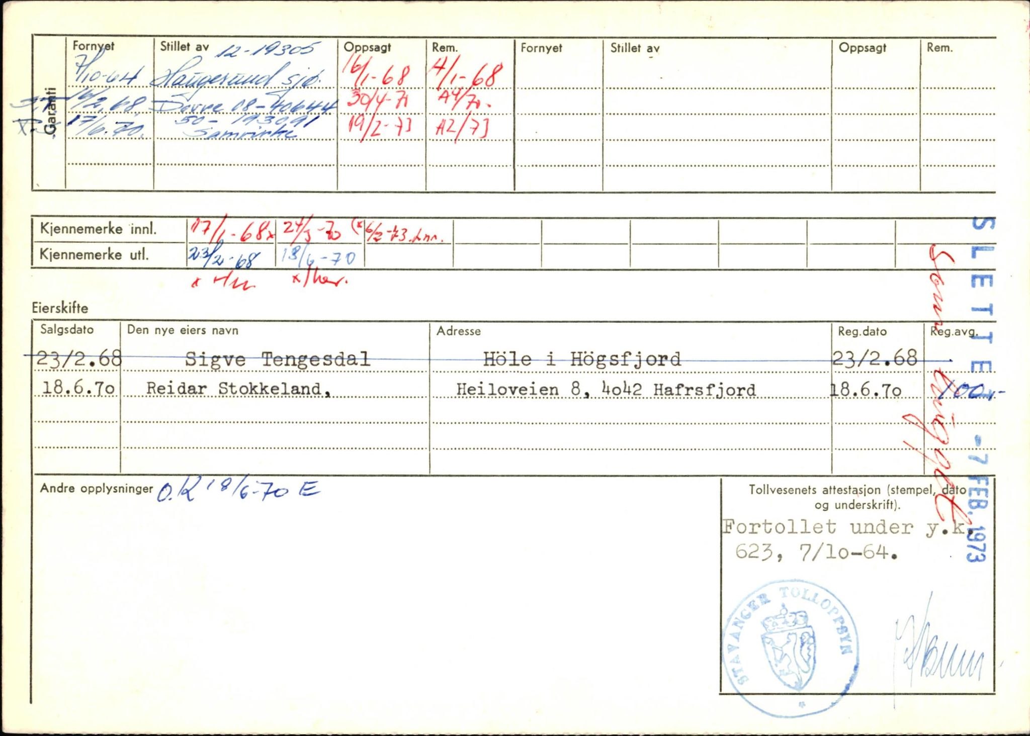 Stavanger trafikkstasjon, AV/SAST-A-101942/0/F/L0011: L-3700 - L-4199, 1930-1971, p. 2131