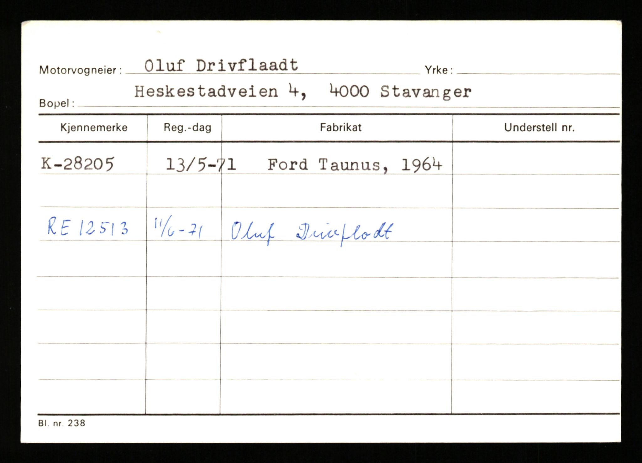 Stavanger trafikkstasjon, AV/SAST-A-101942/0/G/L0005: Registreringsnummer: 23000 - 34245, 1930-1971, p. 1667