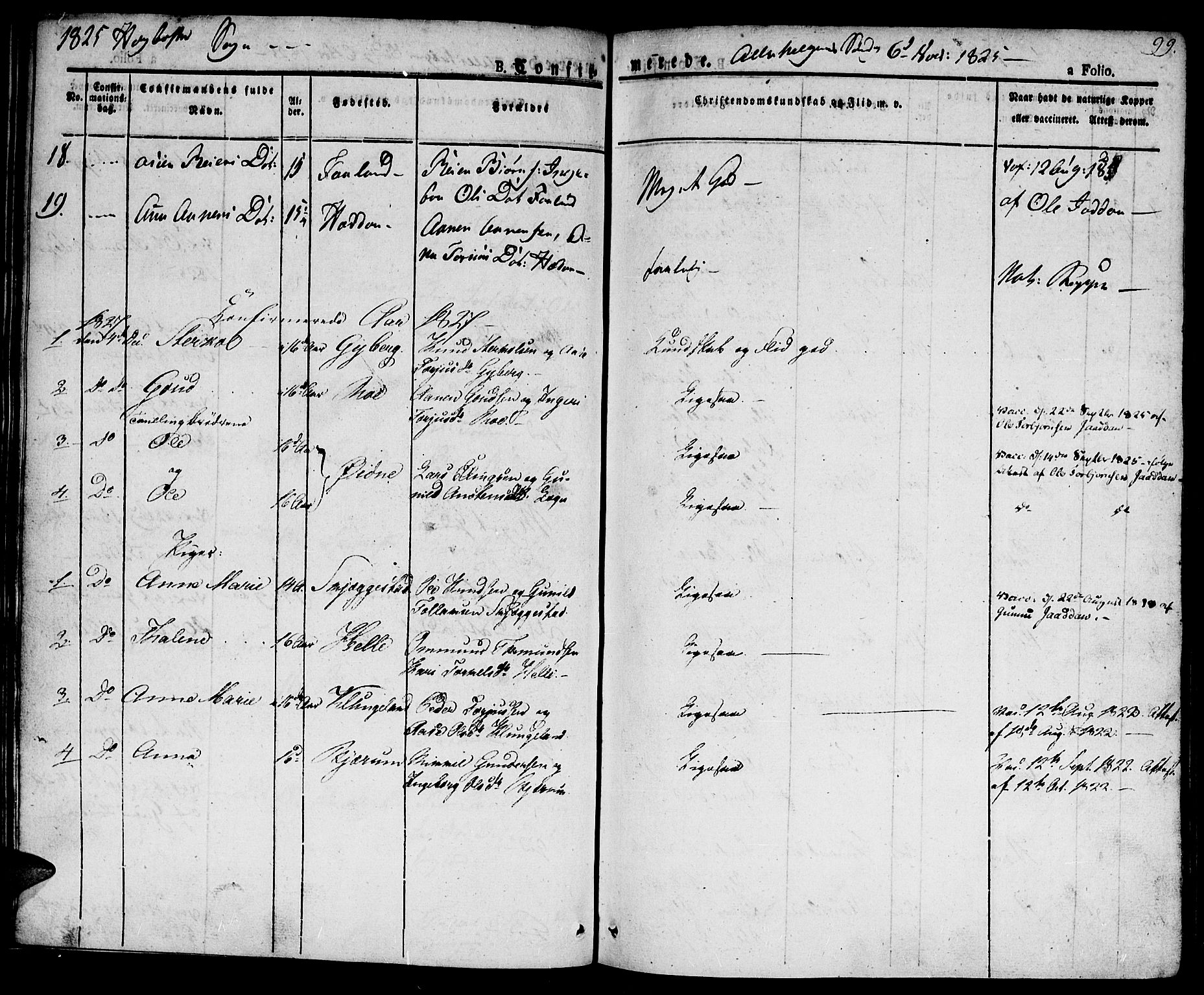 Hægebostad sokneprestkontor, AV/SAK-1111-0024/F/Fa/Faa/L0003: Parish register (official) no. A 3 /1, 1825-1834, p. 99