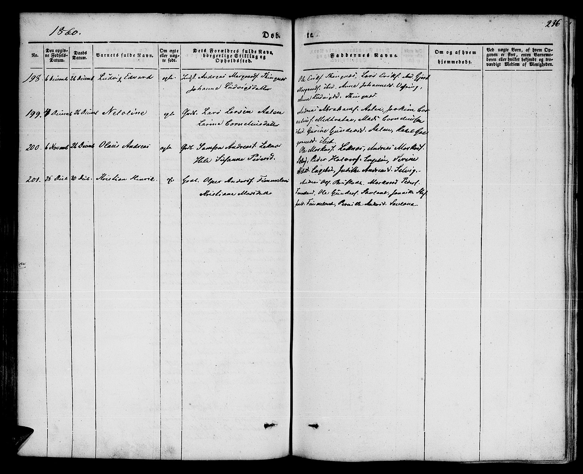 Førde sokneprestembete, SAB/A-79901/H/Haa/Haaa/L0007: Parish register (official) no. A 7, 1843-1860, p. 236