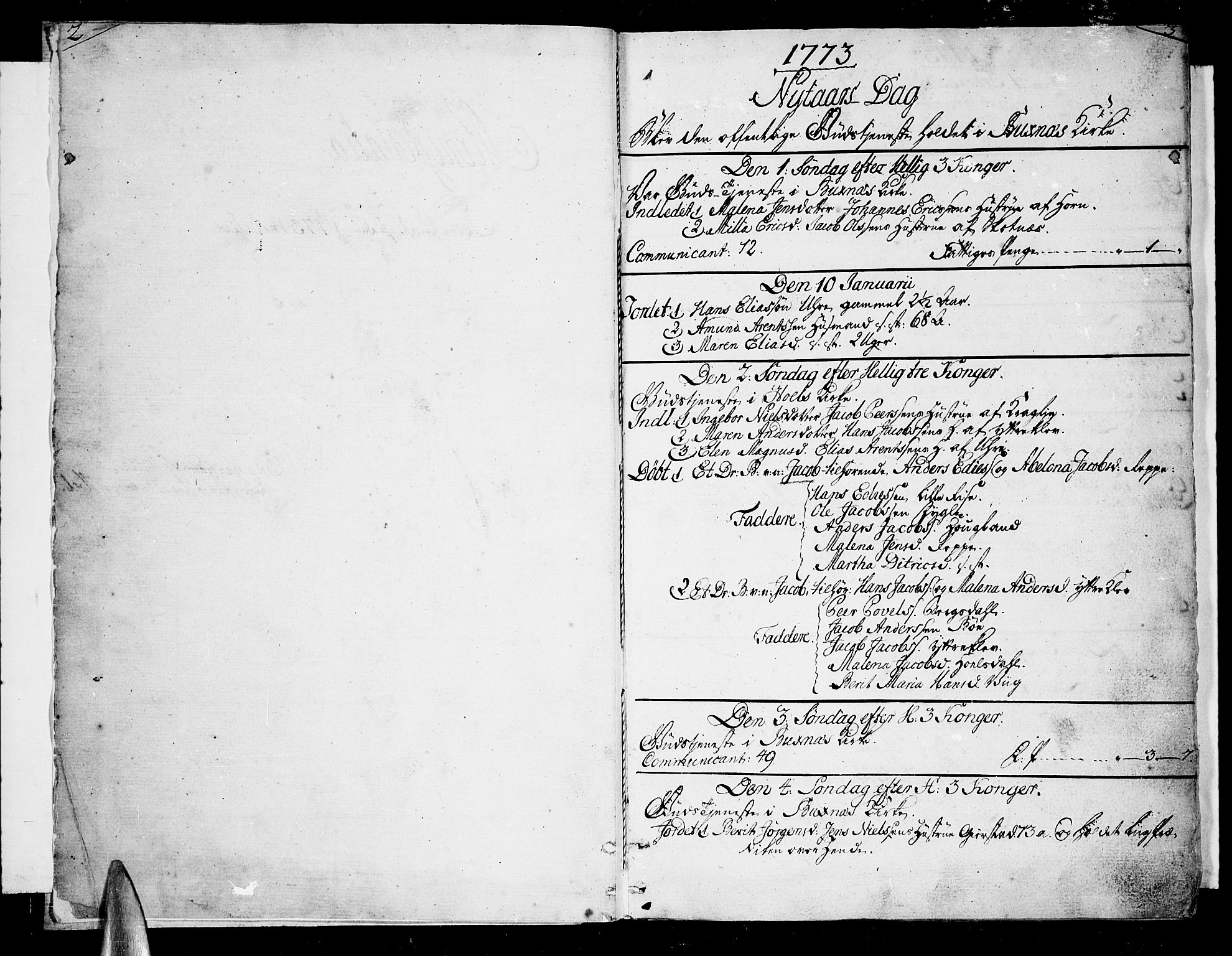 Ministerialprotokoller, klokkerbøker og fødselsregistre - Nordland, SAT/A-1459/881/L1149: Parish register (official) no. 881A02, 1773-1793, p. 2-3