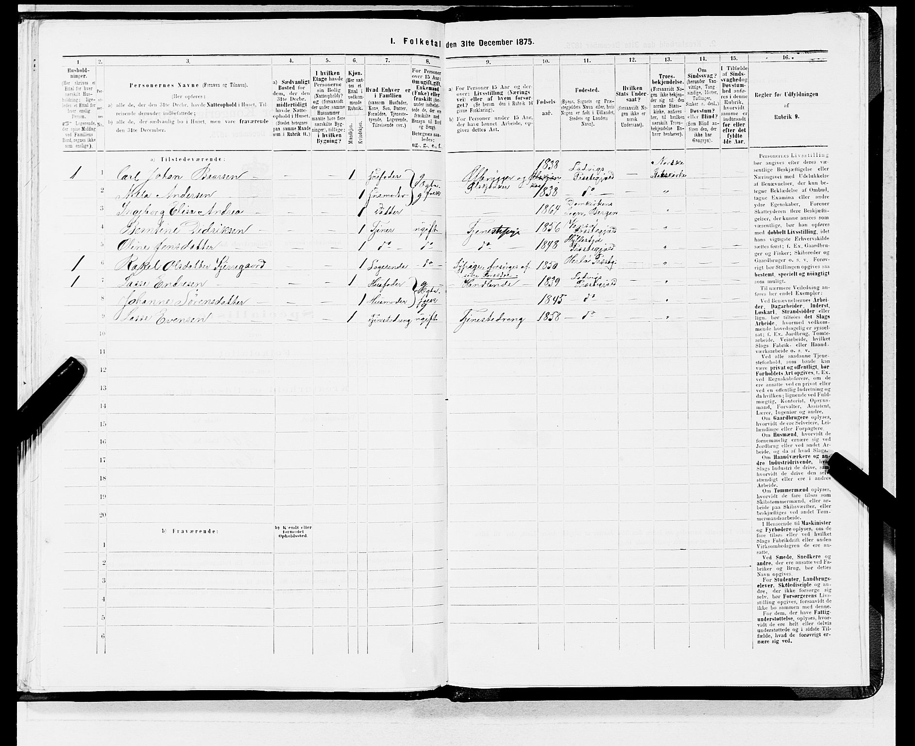 SAB, 1875 census for 1301 Bergen, 1875, p. 4560