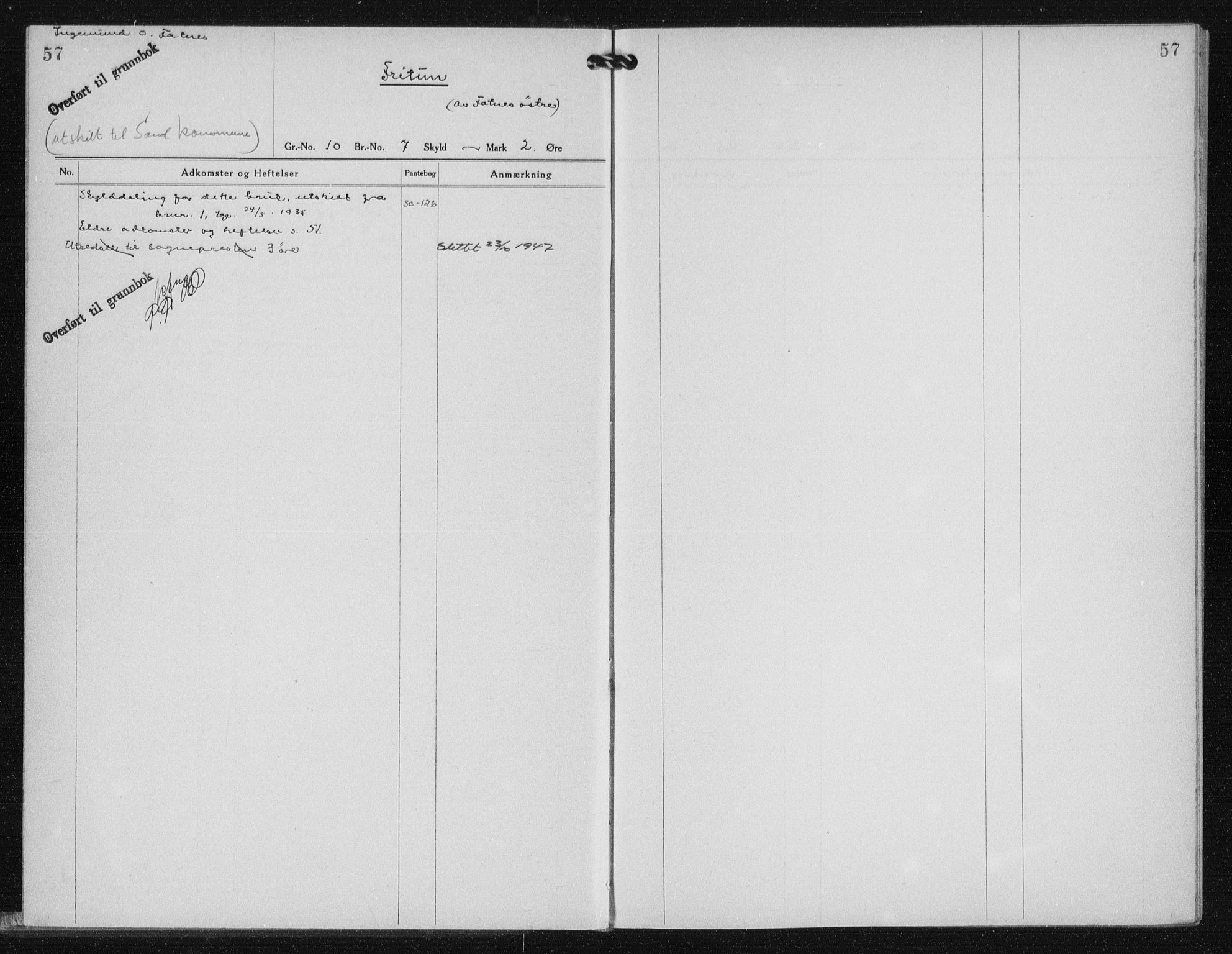 Ryfylke tingrett, AV/SAST-A-100055/001/II/IIA/L0041a: Mortgage register no. II A 41A, 1925, p. 57