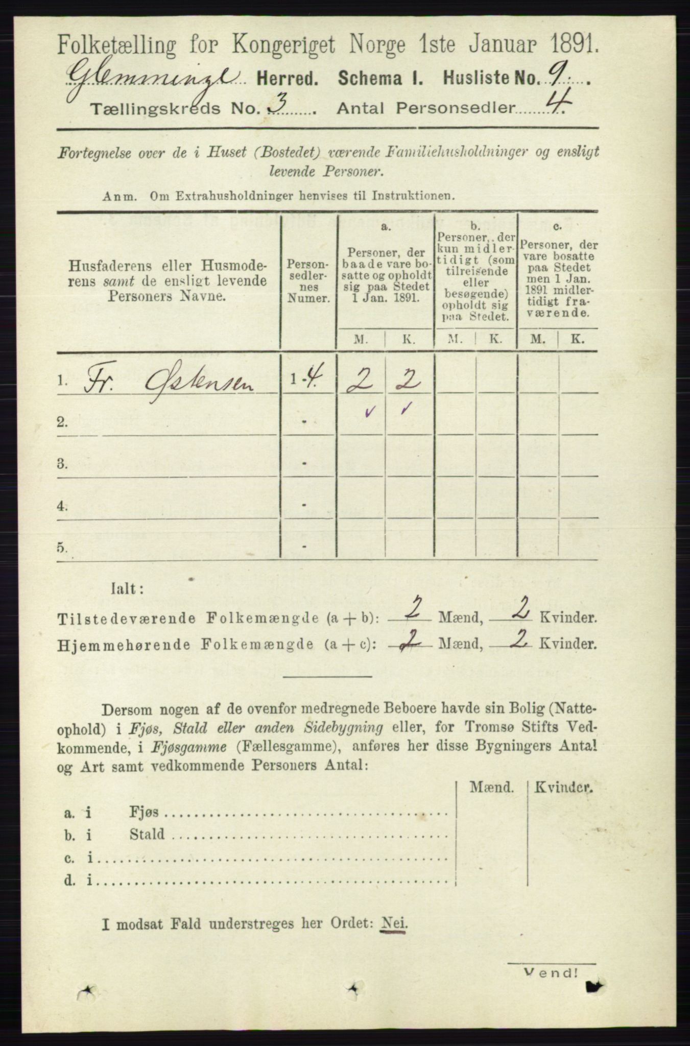 RA, 1891 census for 0132 Glemmen, 1891, p. 1799