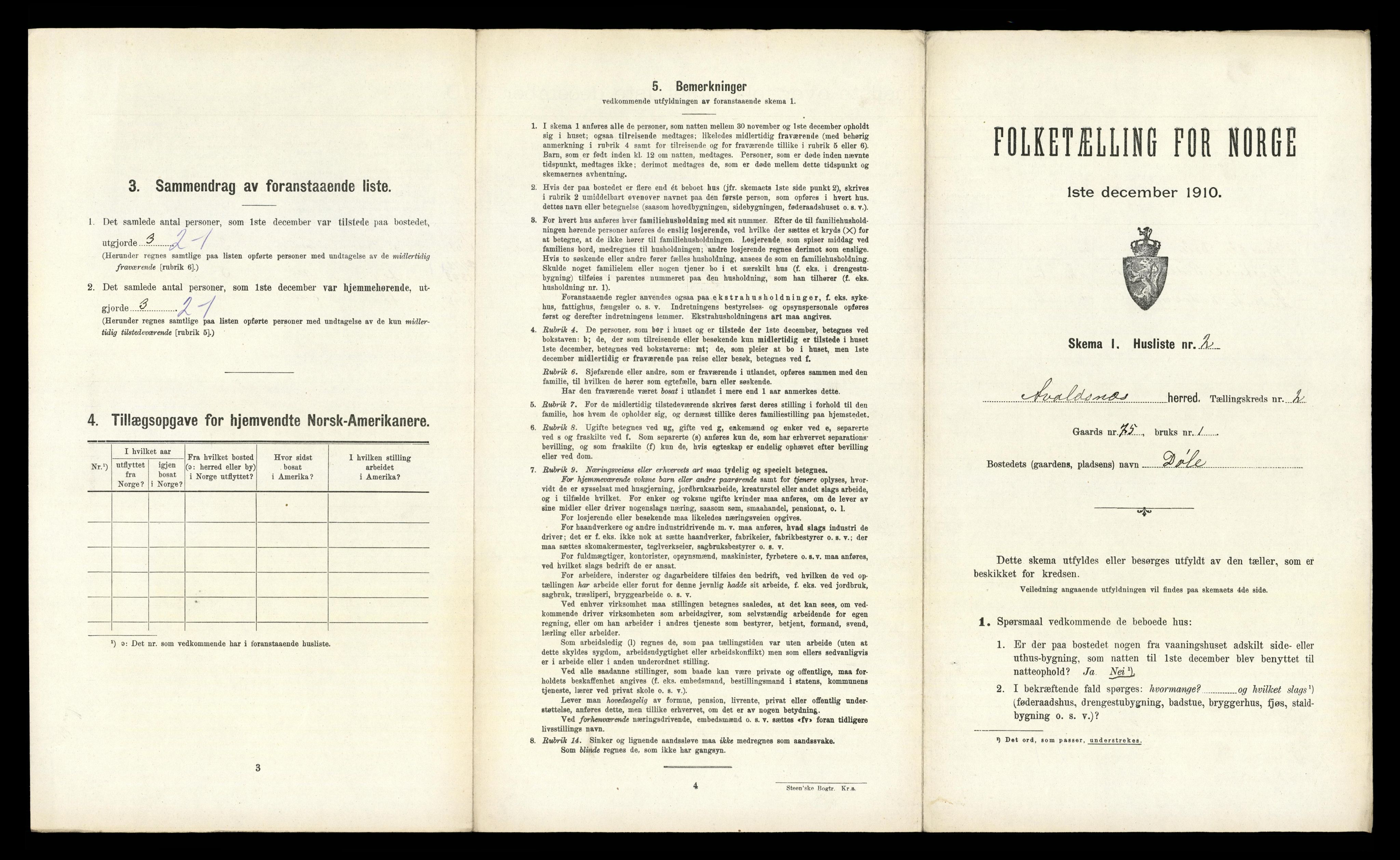 RA, 1910 census for Avaldsnes, 1910, p. 201