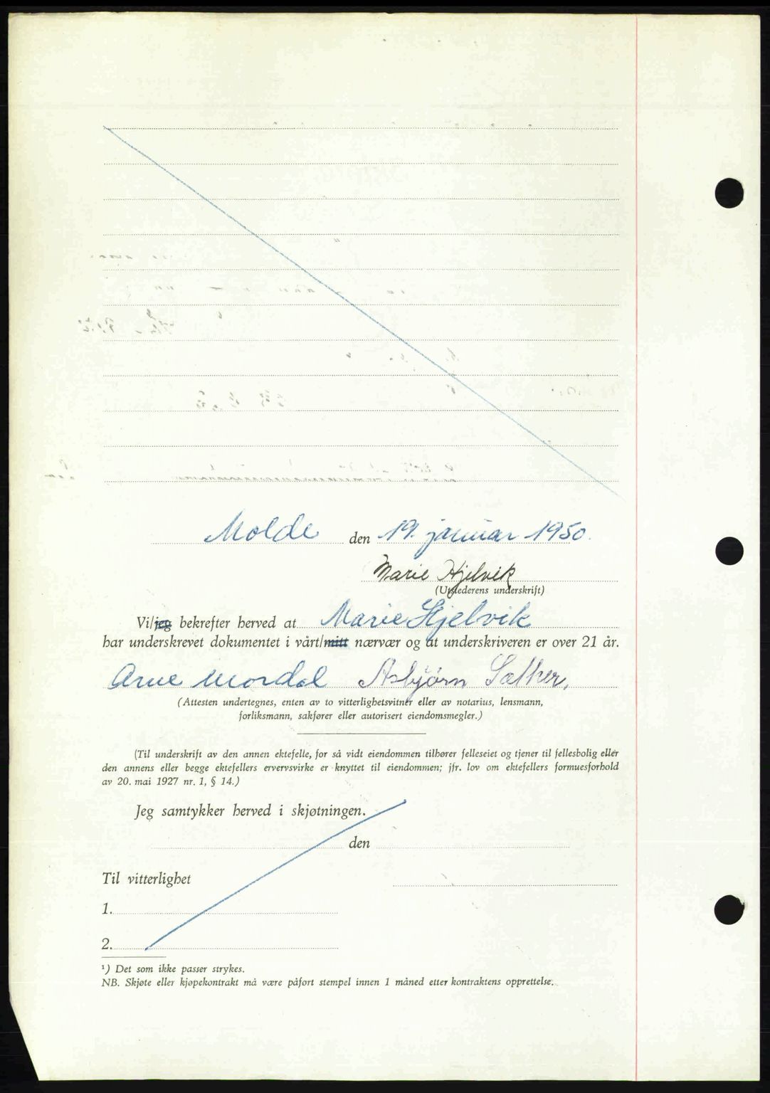 Romsdal sorenskriveri, AV/SAT-A-4149/1/2/2C: Mortgage book no. A32, 1950-1950, Diary no: : 185/1950