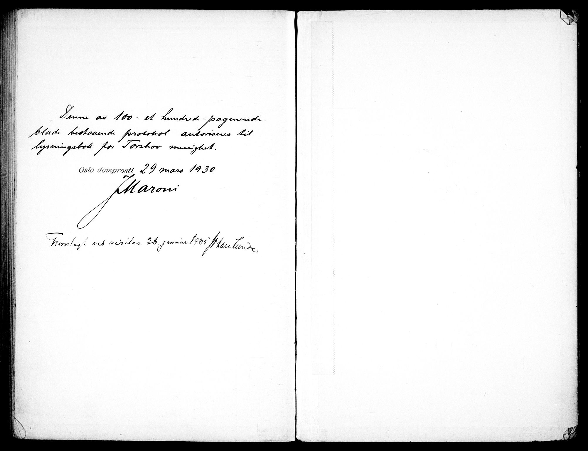 Torshov prestekontor Kirkebøker, AV/SAO-A-10238a/H/Ha/L0001: Banns register no. 1, 1930-1938