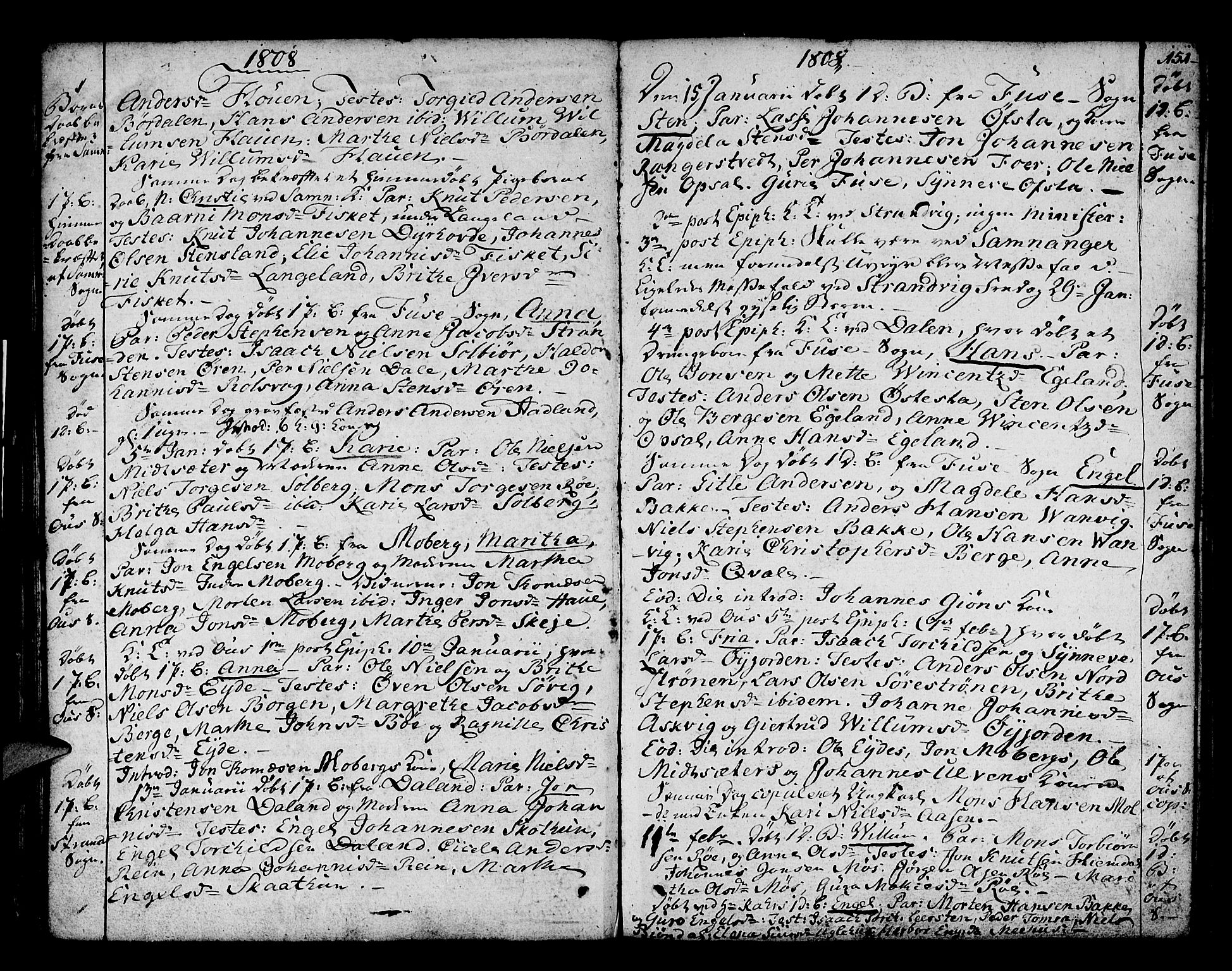 Os sokneprestembete, SAB/A-99929: Parish register (official) no. A 11, 1789-1815, p. 151