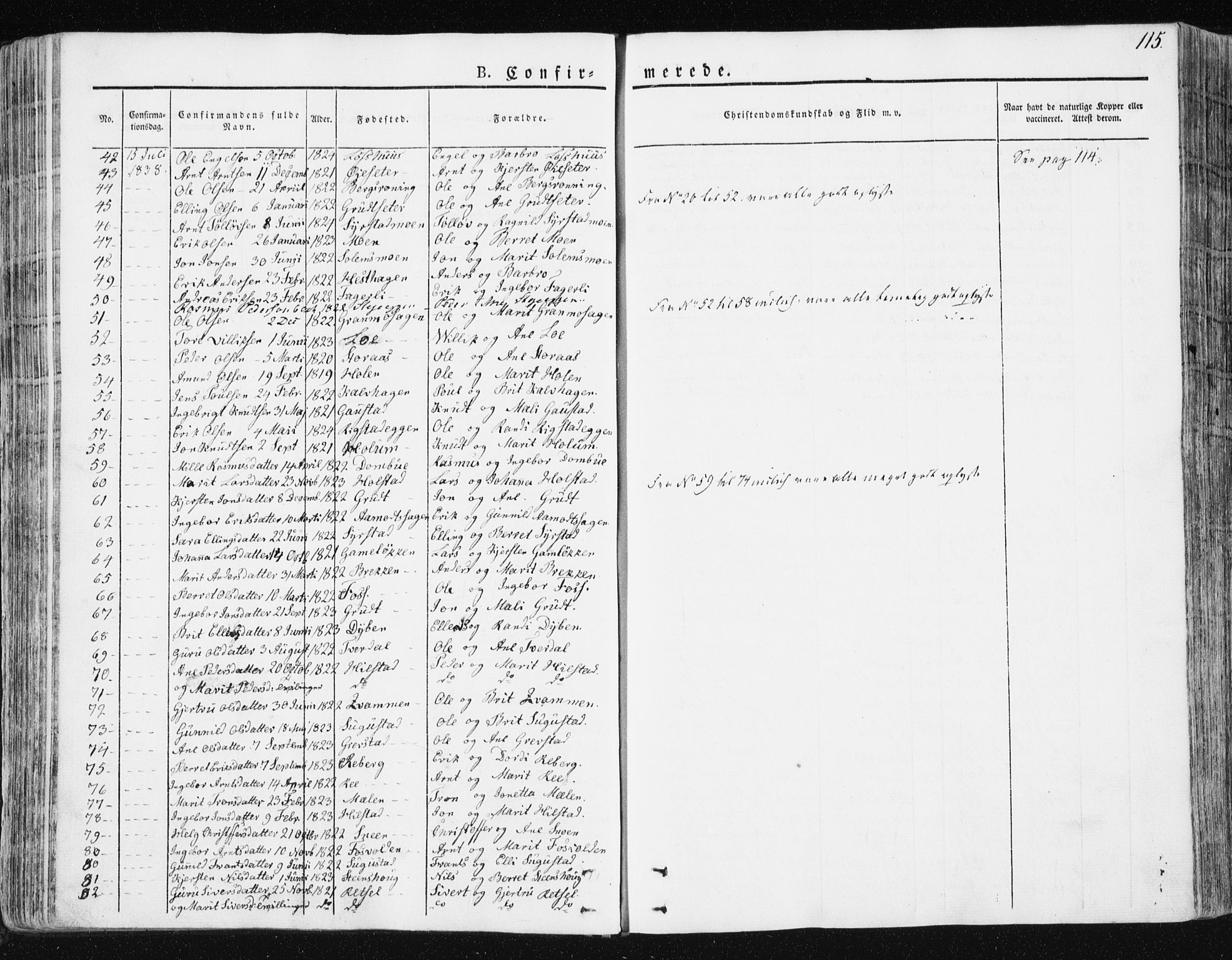 Ministerialprotokoller, klokkerbøker og fødselsregistre - Sør-Trøndelag, AV/SAT-A-1456/672/L0855: Parish register (official) no. 672A07, 1829-1860, p. 115