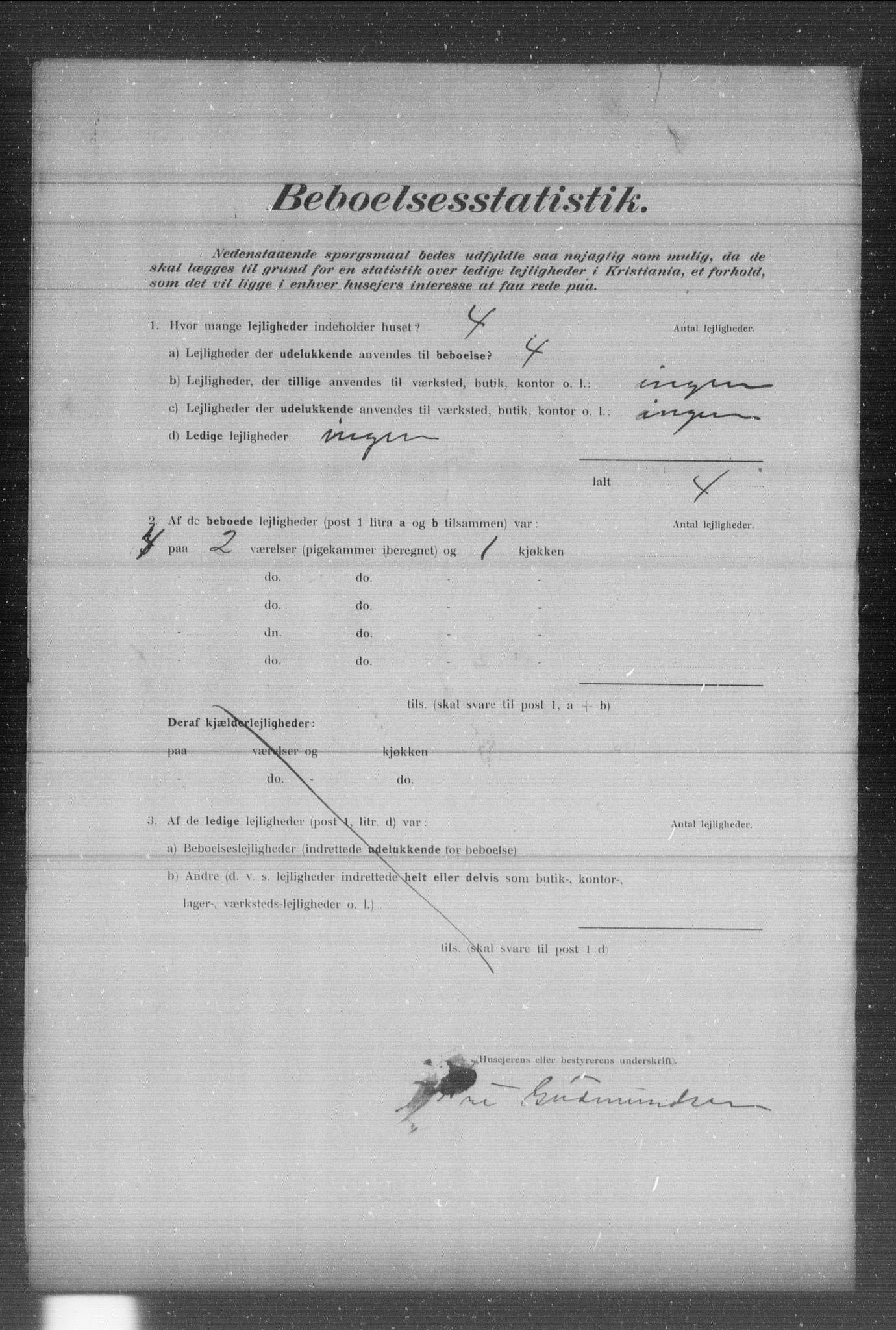 OBA, Municipal Census 1902 for Kristiania, 1902, p. 8