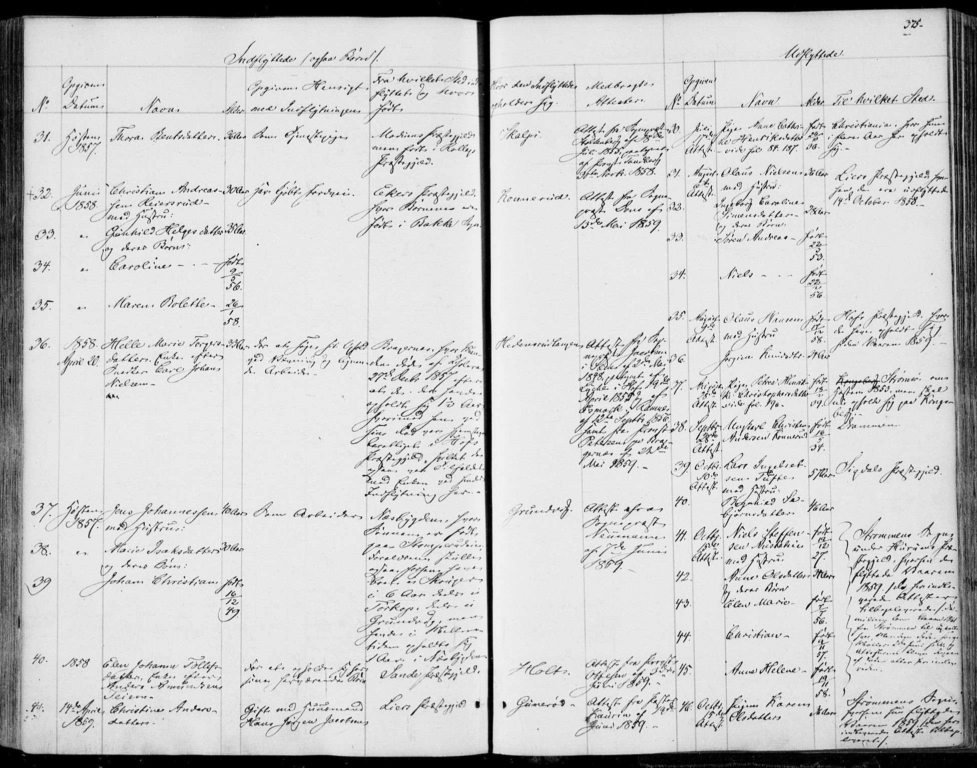 Skoger kirkebøker, SAKO/A-59/F/Fa/L0003: Parish register (official) no. I 3, 1842-1861, p. 375