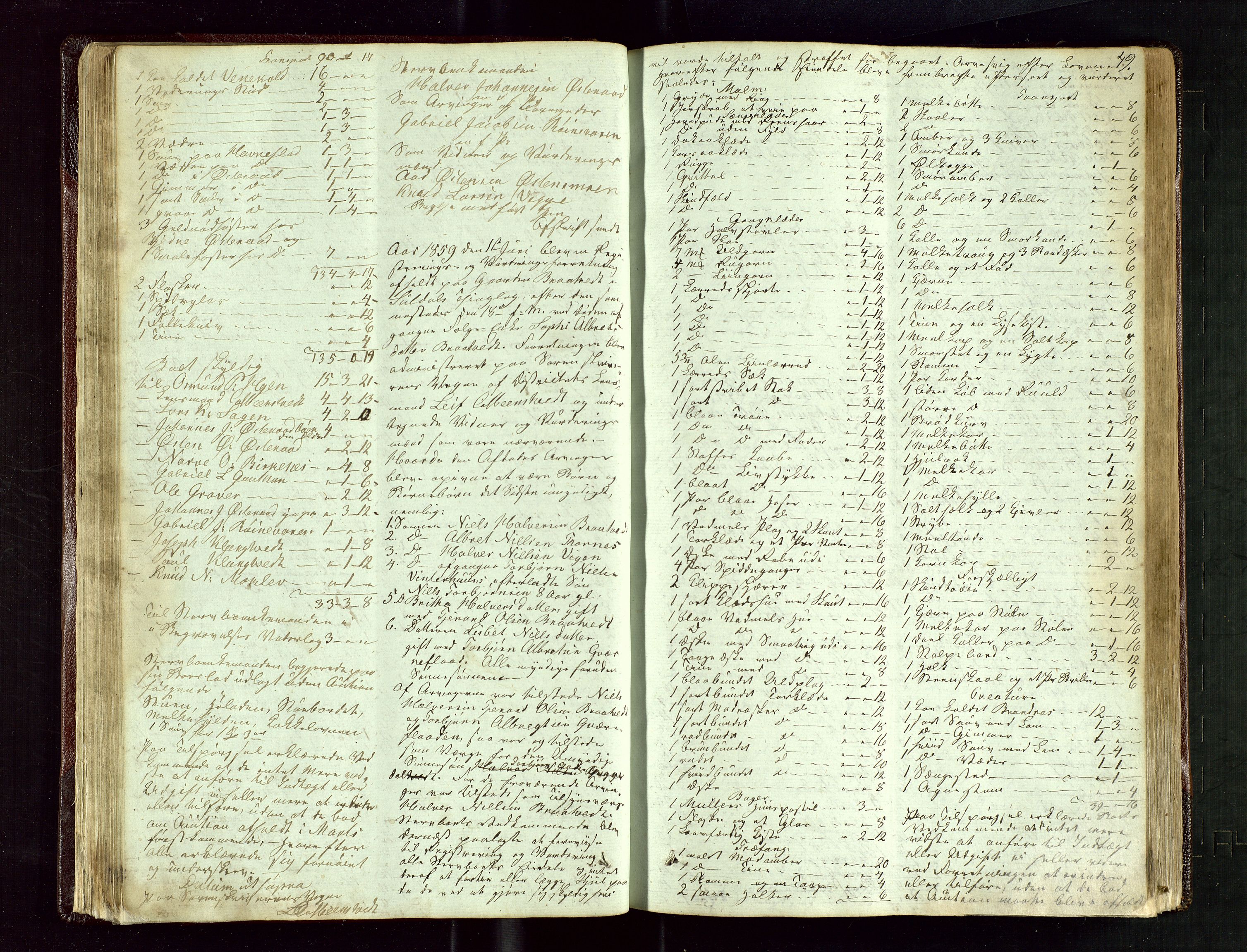 Ryfylke tingrett, AV/SAST-A-100055/001/IV/IVE/L0004: Skifteregistreringsprotokoll Suldal, 1851-1877, p. 49