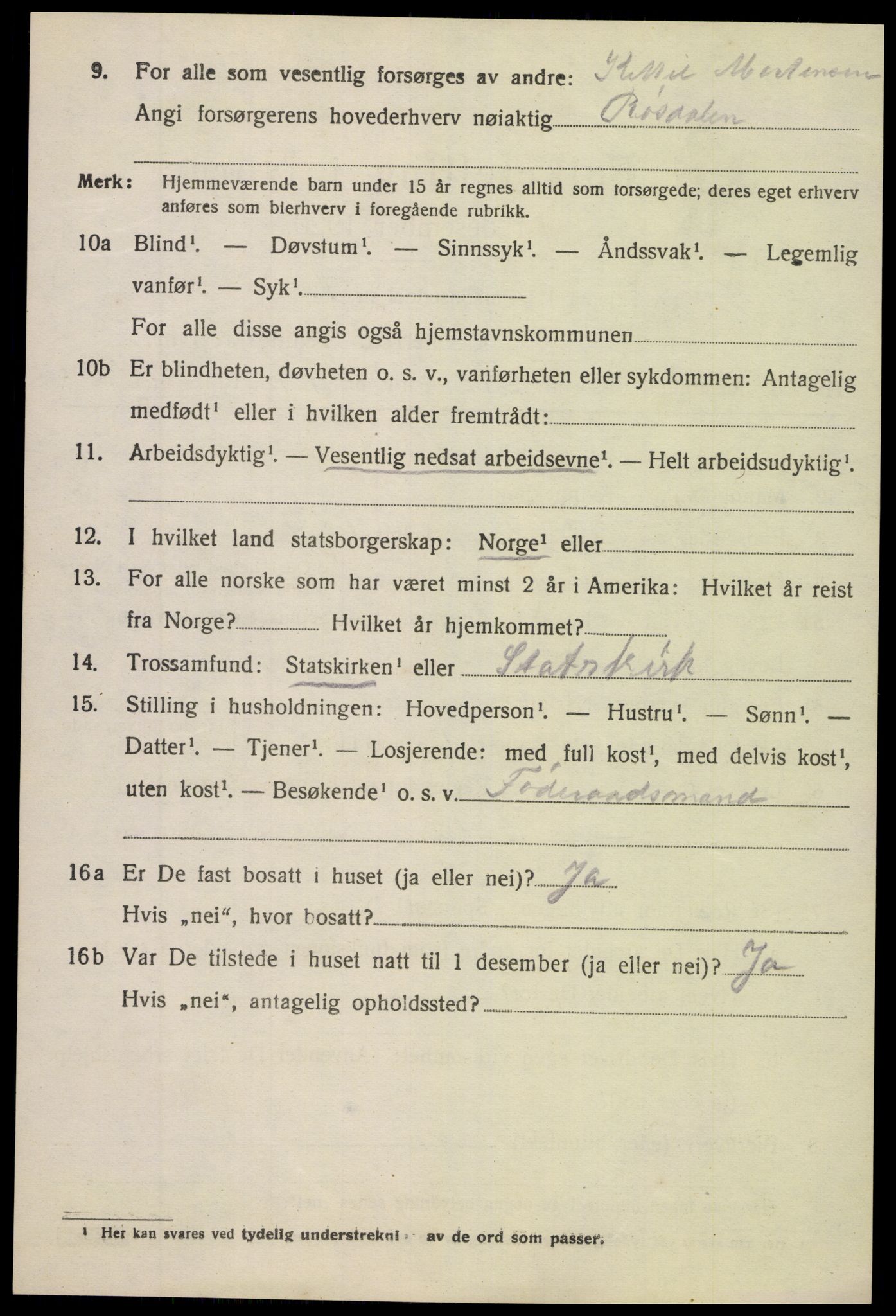 SAK, 1920 census for Søndeled, 1920, p. 6284