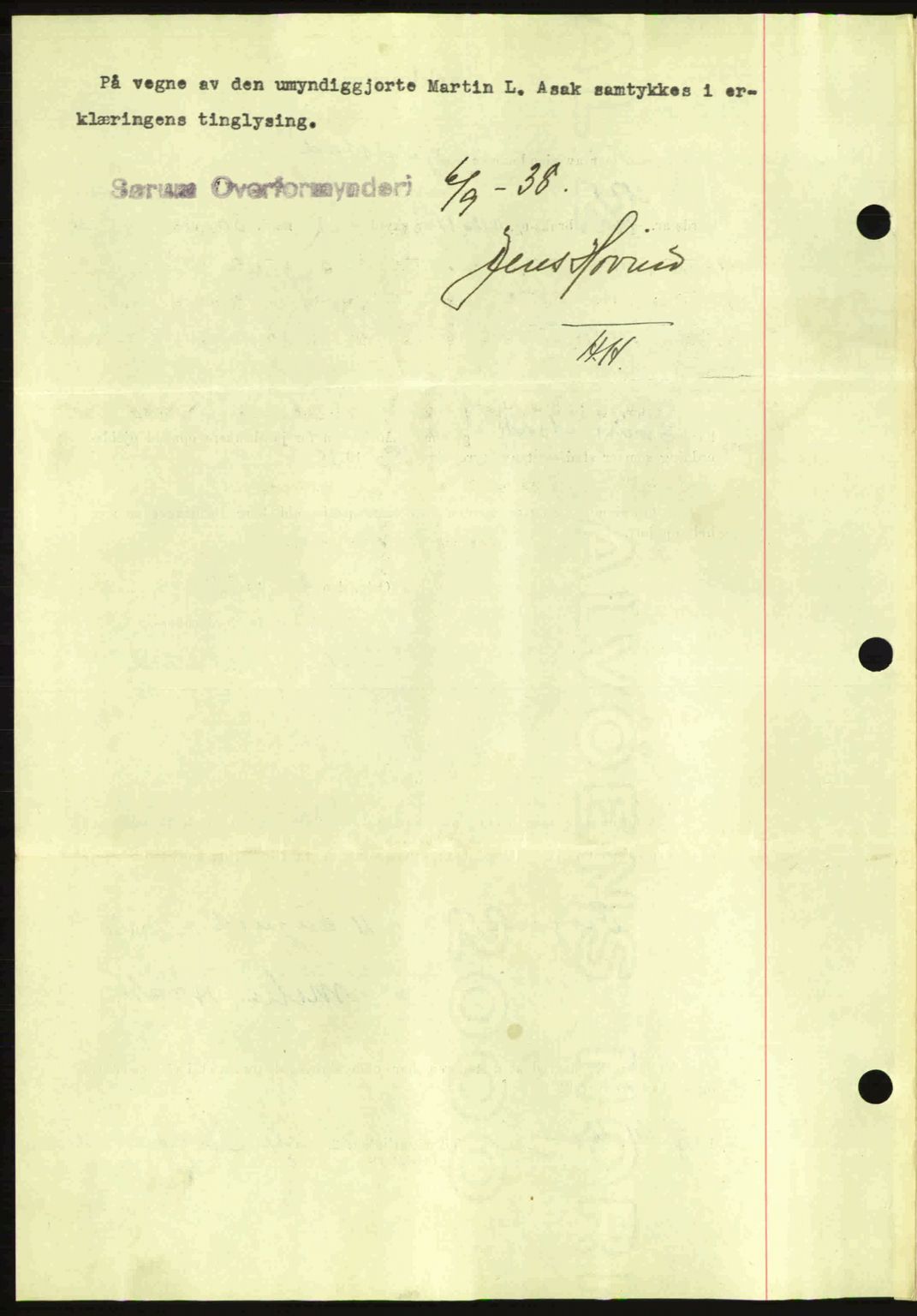Nes tingrett, SAO/A-10548/G/Gb/Gbb/L0006: Mortgage book no. 50, 1938-1938, Diary no: : 1237/1938