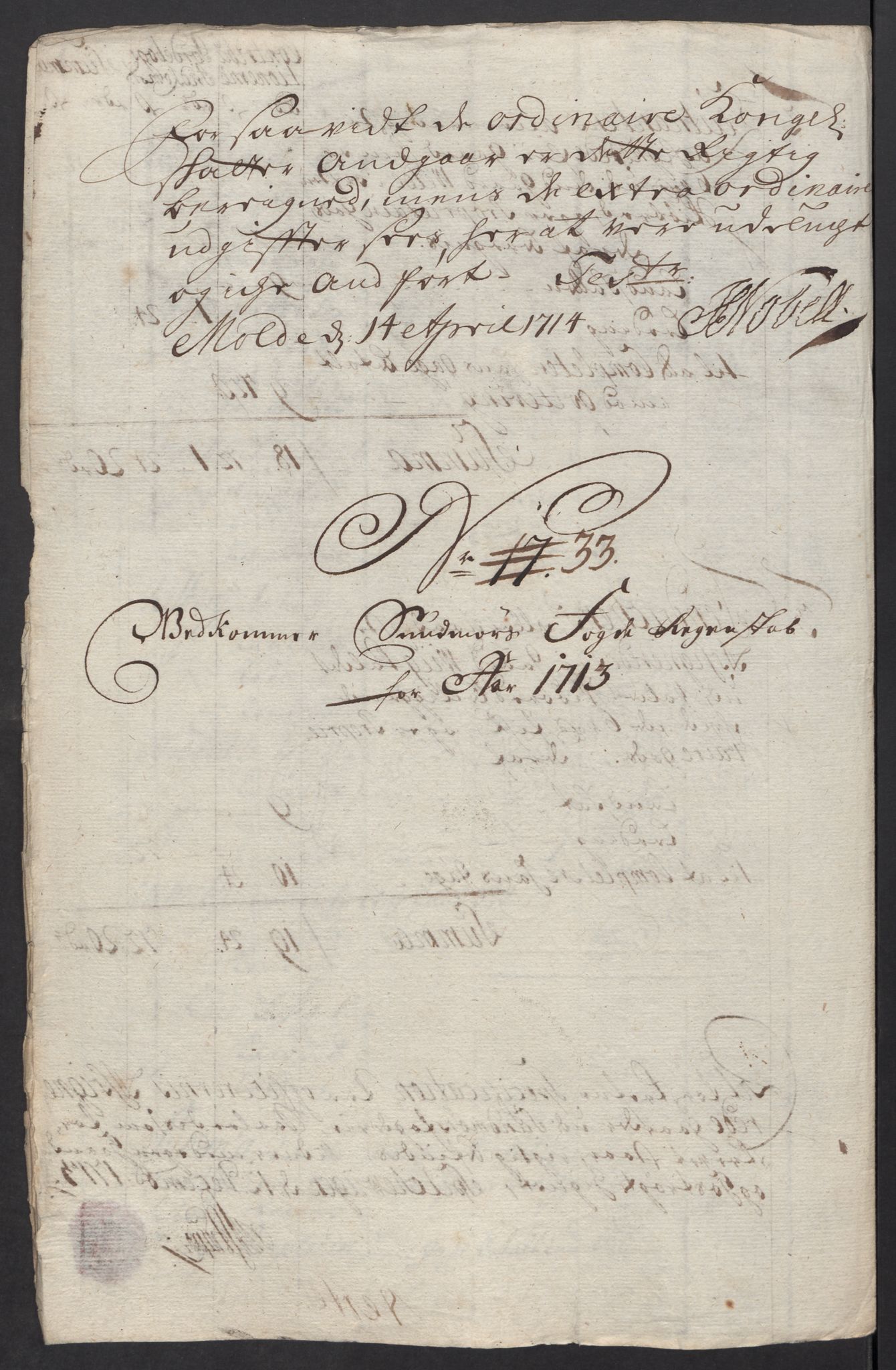 Rentekammeret inntil 1814, Reviderte regnskaper, Fogderegnskap, AV/RA-EA-4092/R54/L3565: Fogderegnskap Sunnmøre, 1712-1713, p. 524