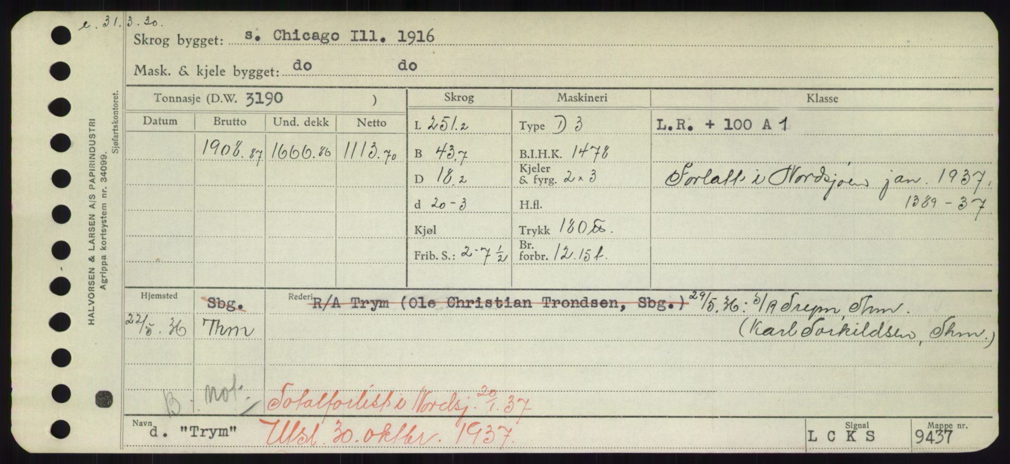 Sjøfartsdirektoratet med forløpere, Skipsmålingen, RA/S-1627/H/Hd/L0039: Fartøy, Ti-Tø, p. 743