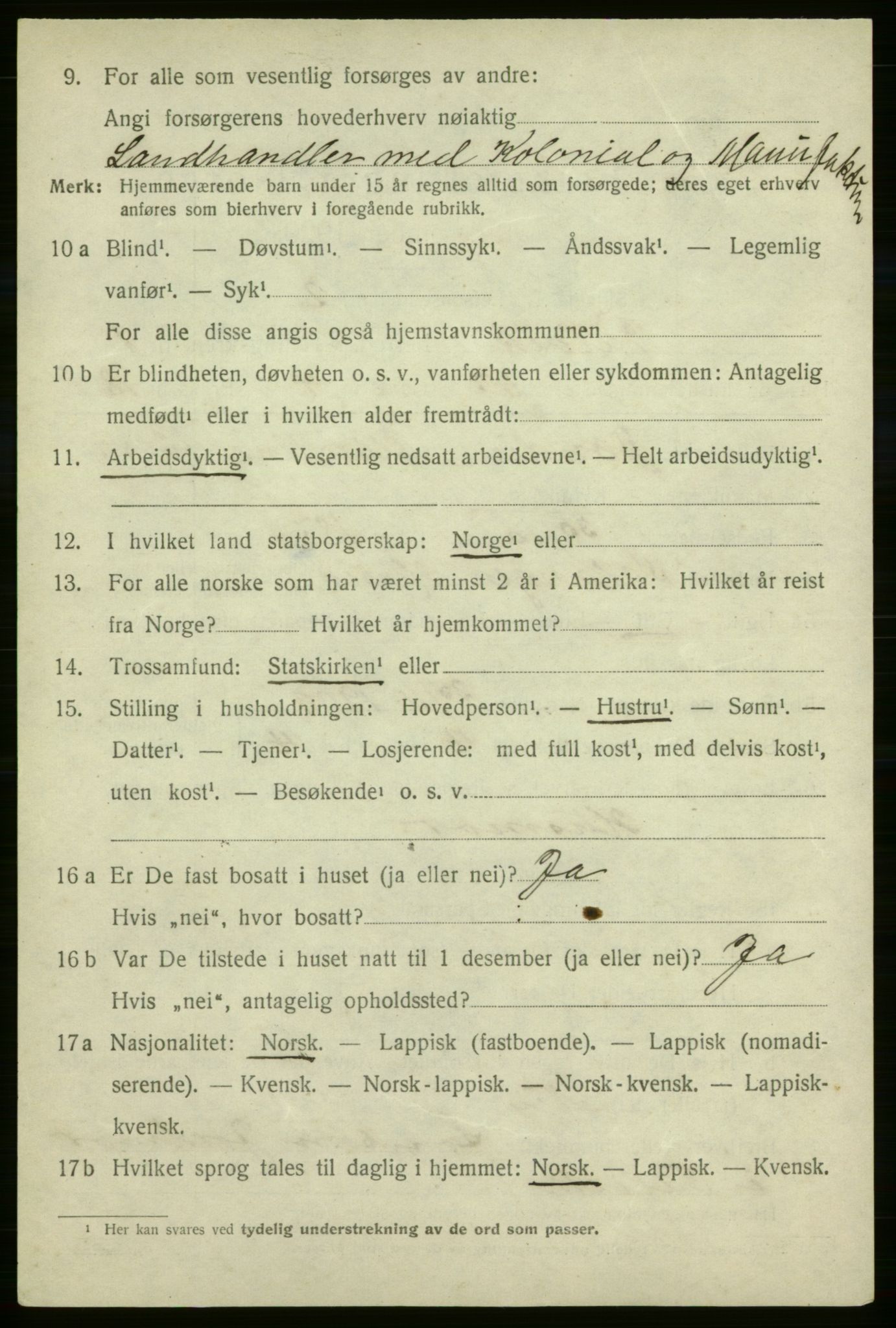 SATØ, 1920 census for Talvik, 1920, p. 1527