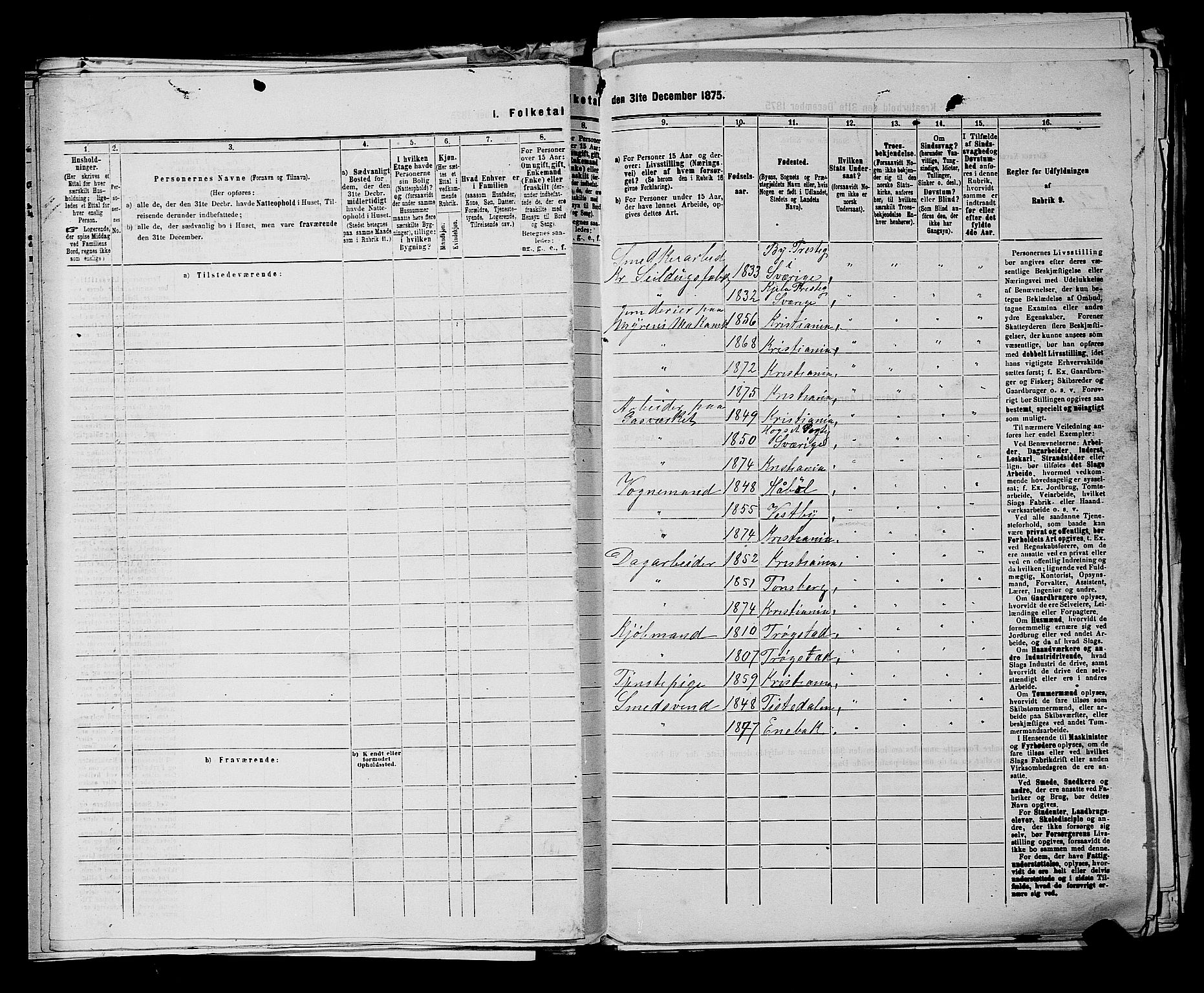 RA, 1875 census for 0301 Kristiania, 1875, p. 6176