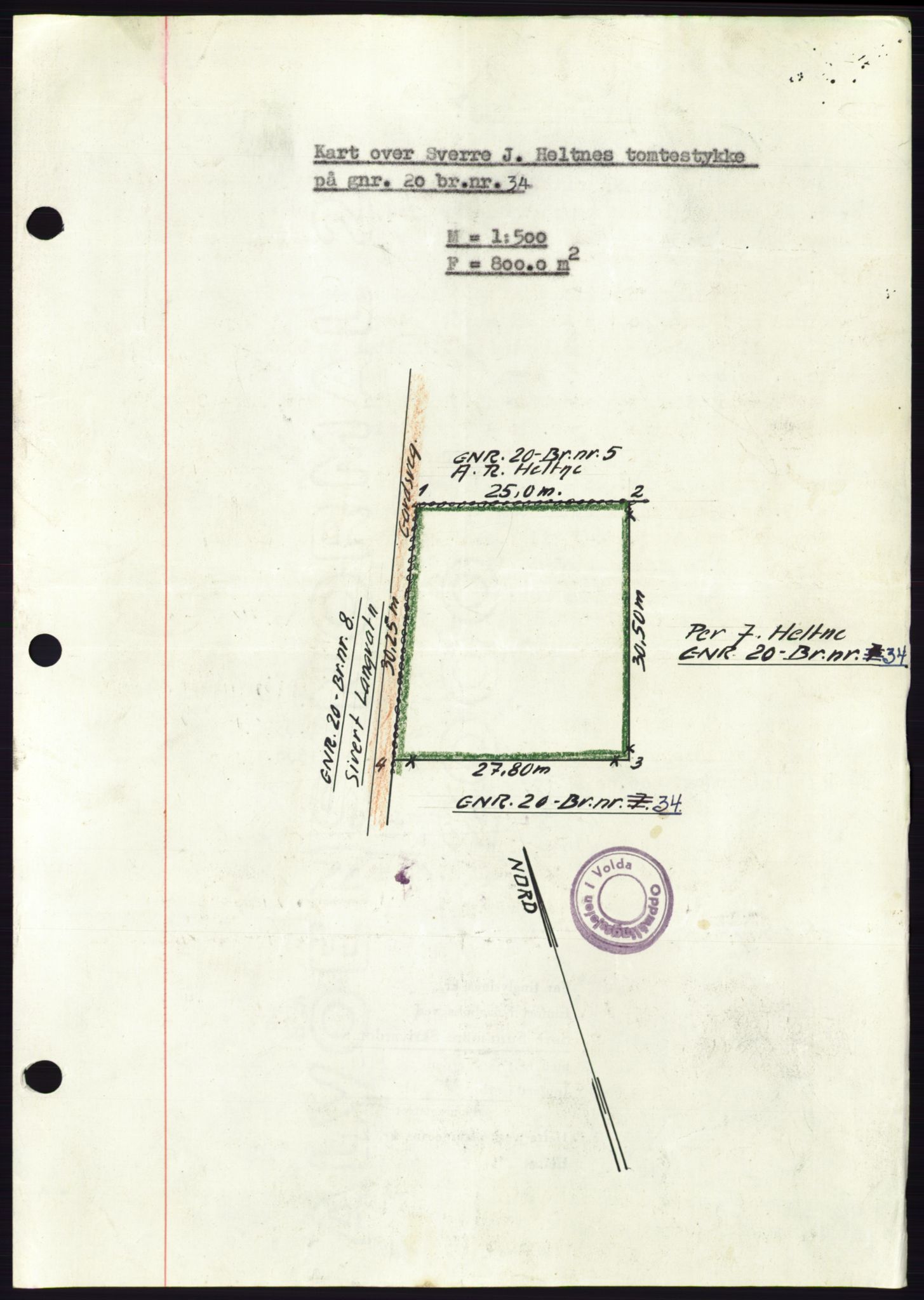 Søre Sunnmøre sorenskriveri, AV/SAT-A-4122/1/2/2C/L0092: Mortgage book no. 18A, 1952-1952, Diary no: : 1092/1952