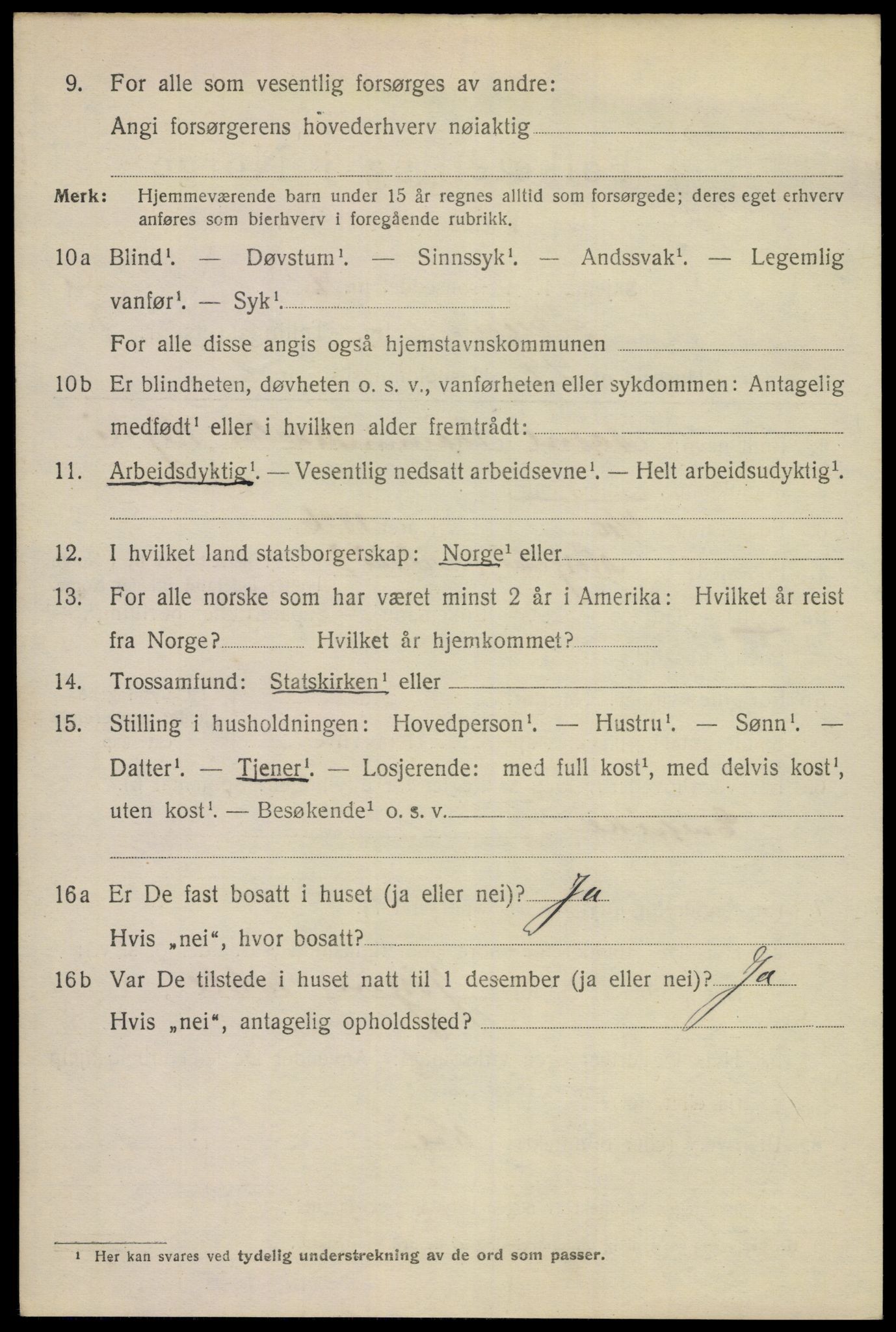 SAKO, 1920 census for Skien, 1920, p. 26609