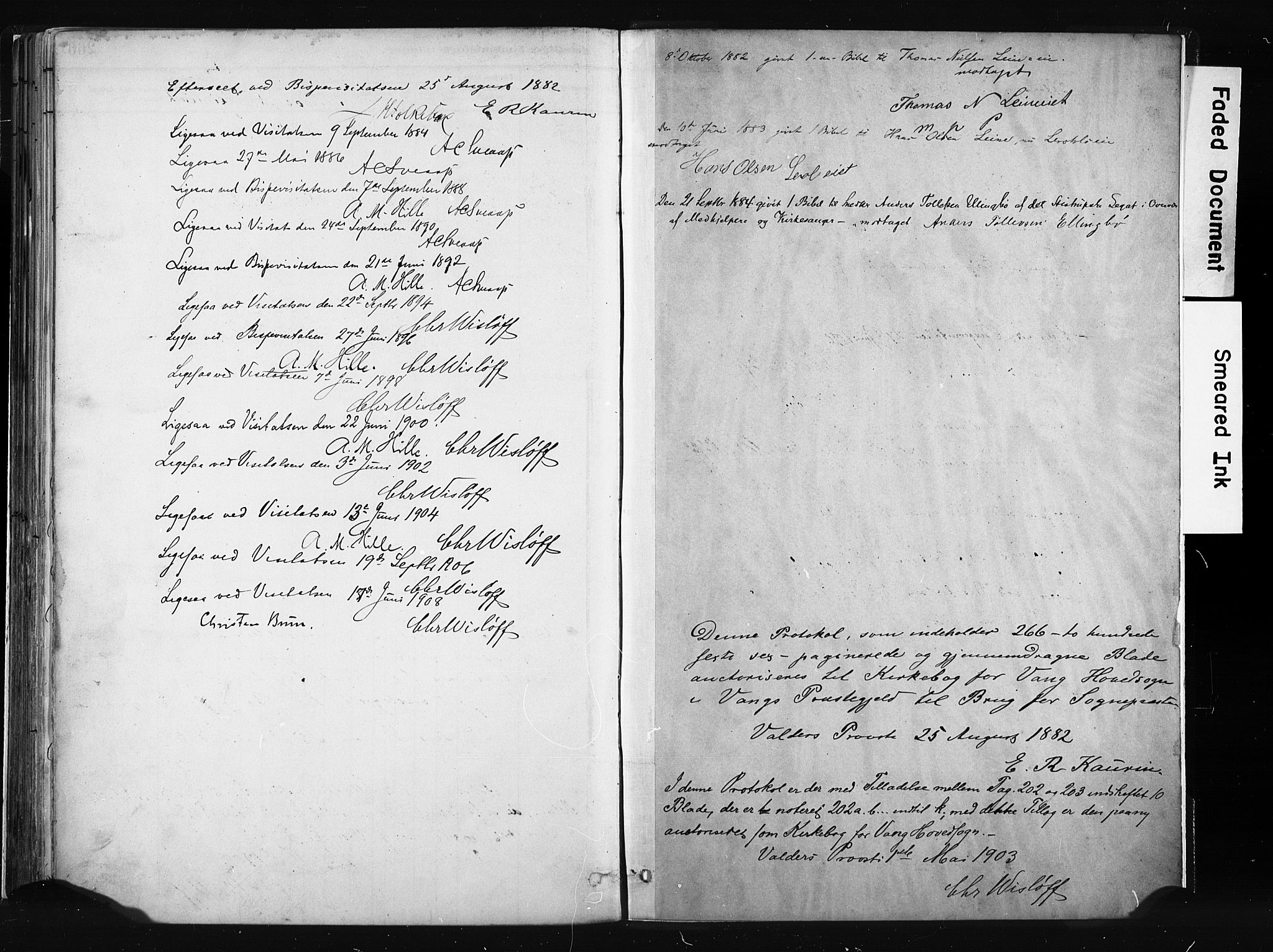 Vang prestekontor, Valdres, SAH/PREST-140/H/Ha/L0008: Parish register (official) no. 8, 1882-1910, p. 267