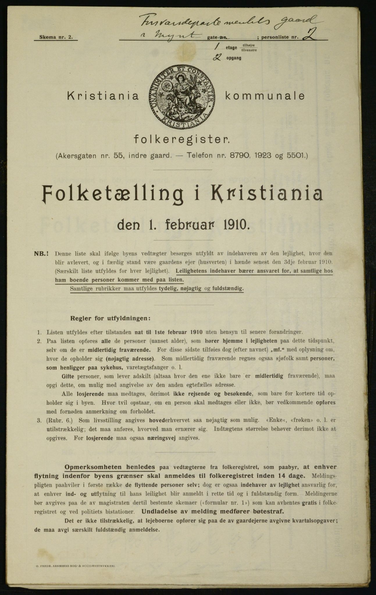 OBA, Municipal Census 1910 for Kristiania, 1910, p. 22635