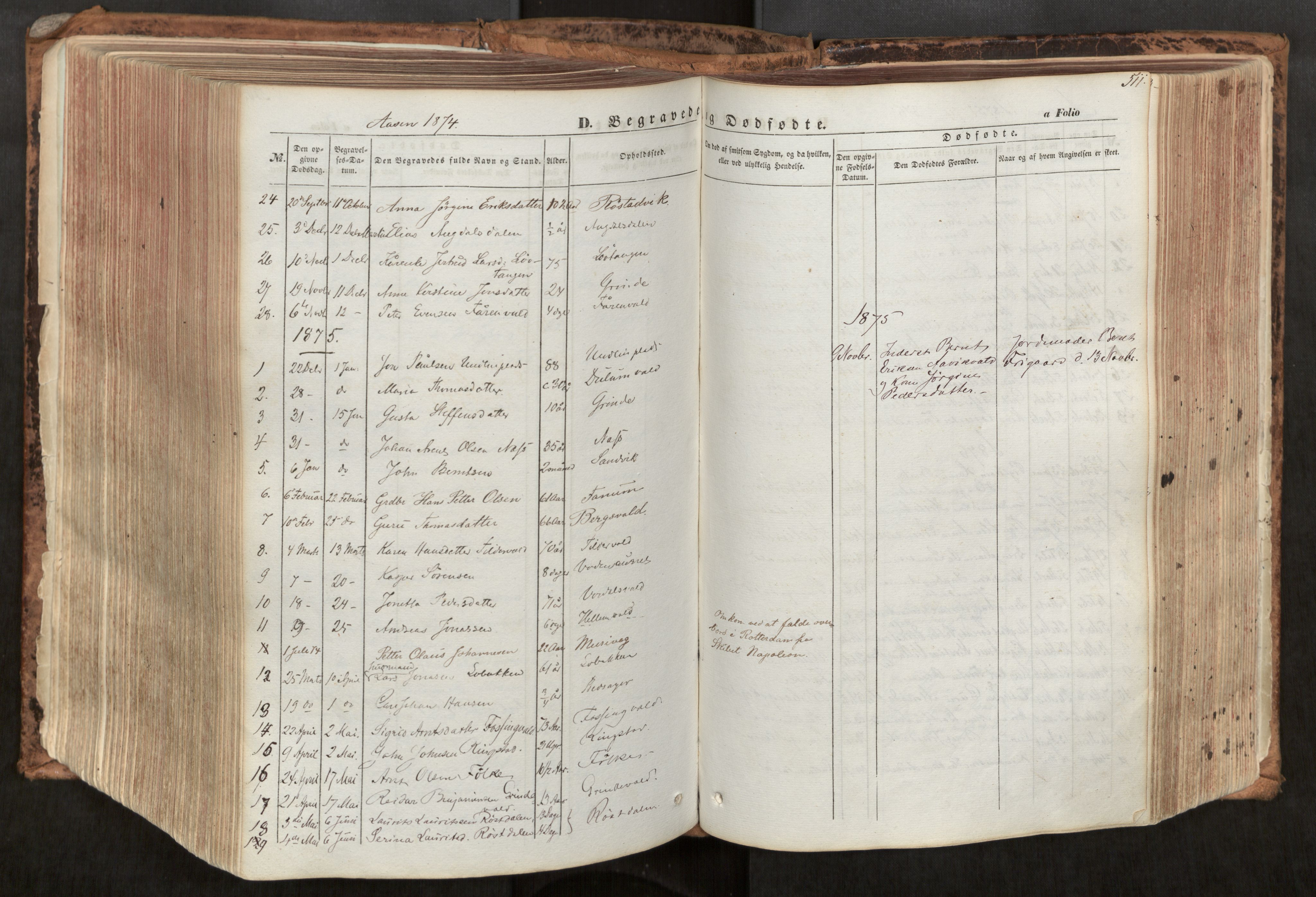 Ministerialprotokoller, klokkerbøker og fødselsregistre - Nord-Trøndelag, SAT/A-1458/713/L0116: Parish register (official) no. 713A07, 1850-1877, p. 511
