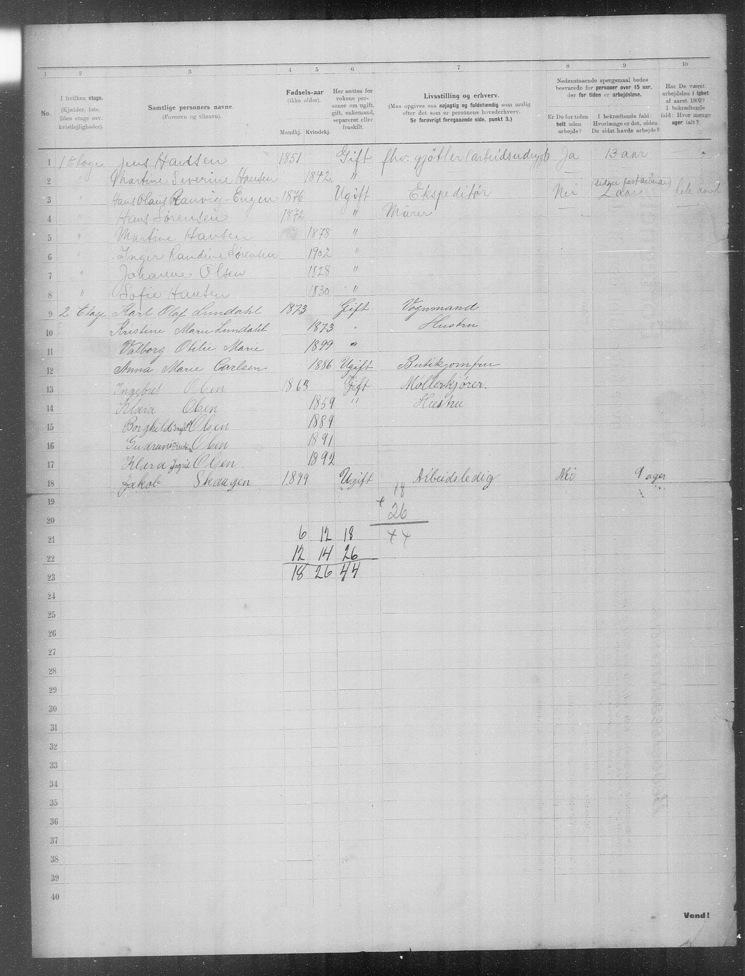 OBA, Municipal Census 1902 for Kristiania, 1902, p. 23896